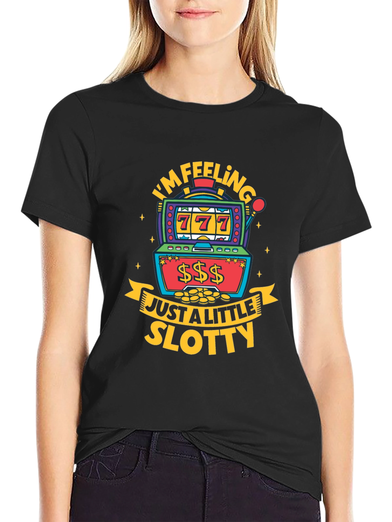 Feeling Slotty Graphic Tee - Lucky Gamble Shirt