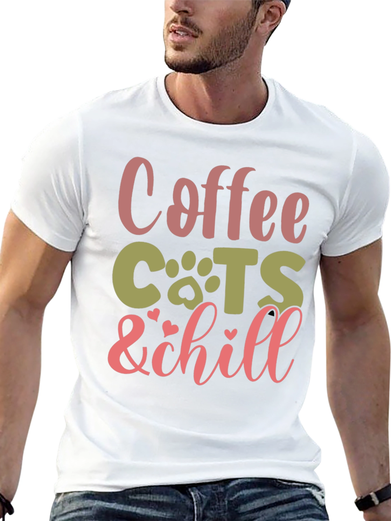 Coffee Cats & Chill Black Graphic Tee