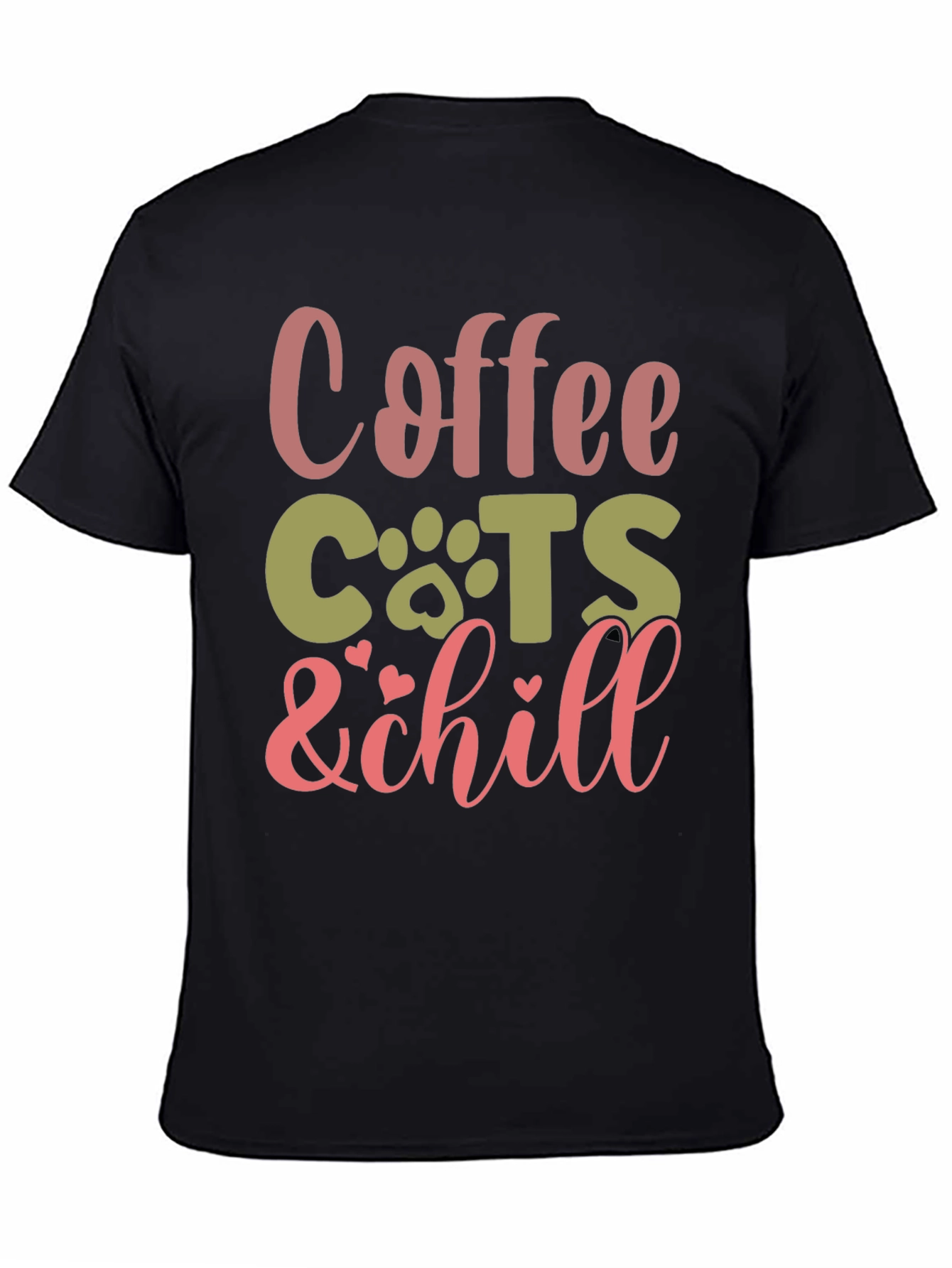 Coffee Cats & Chill Black Graphic Tee