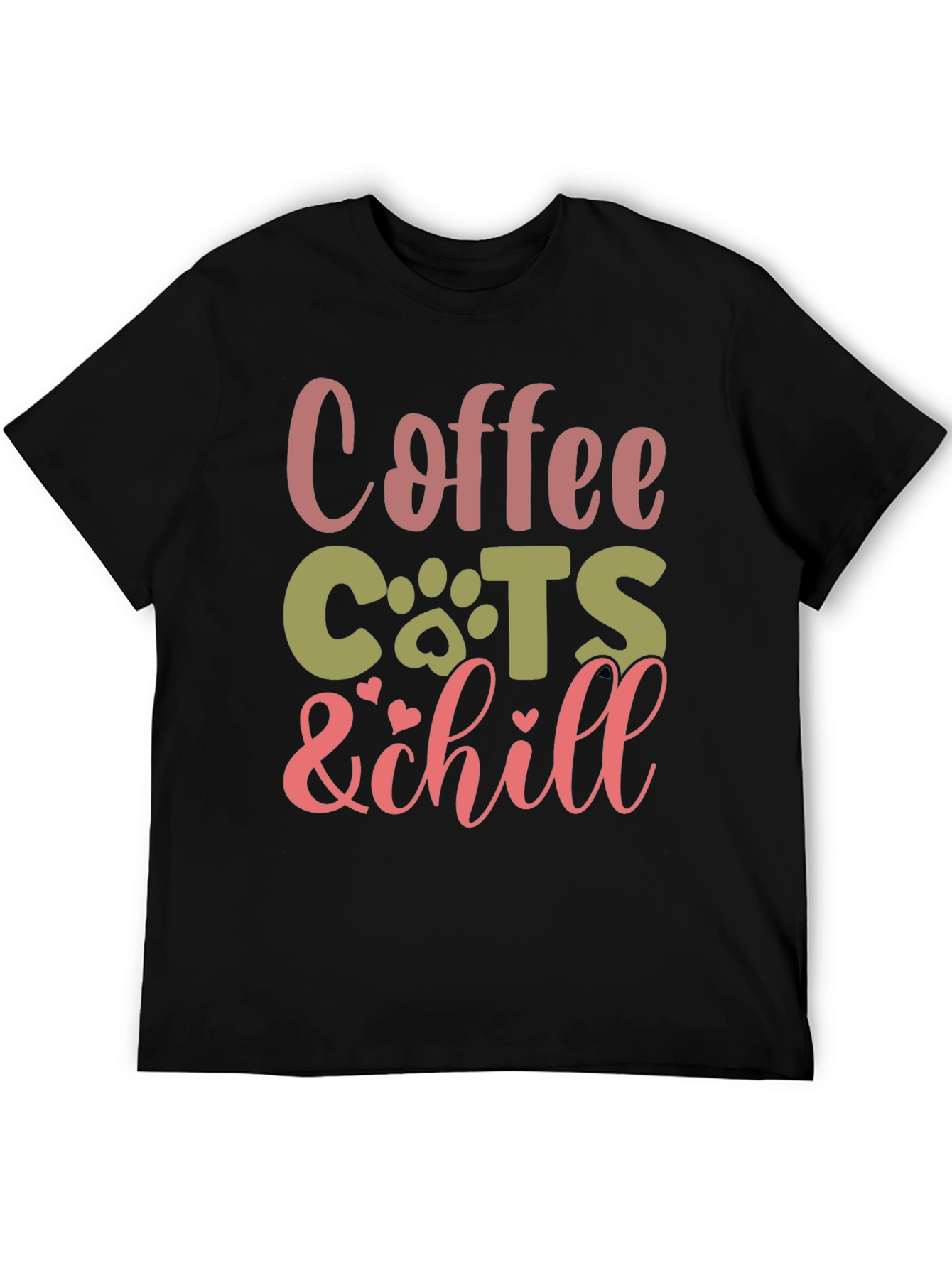 Coffee Cats & Chill Black Graphic Tee