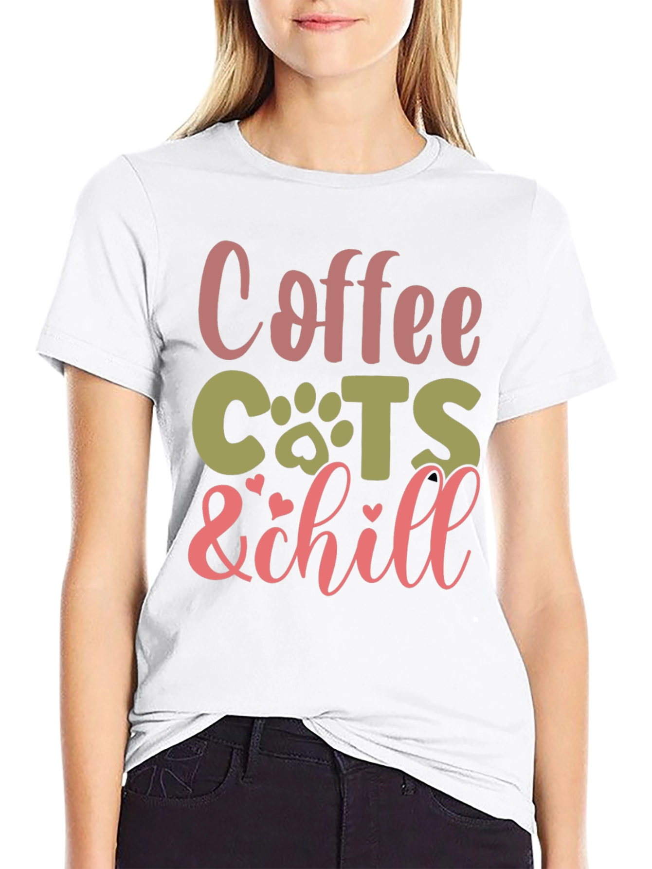 Coffee Cats & Chill Black Graphic Tee