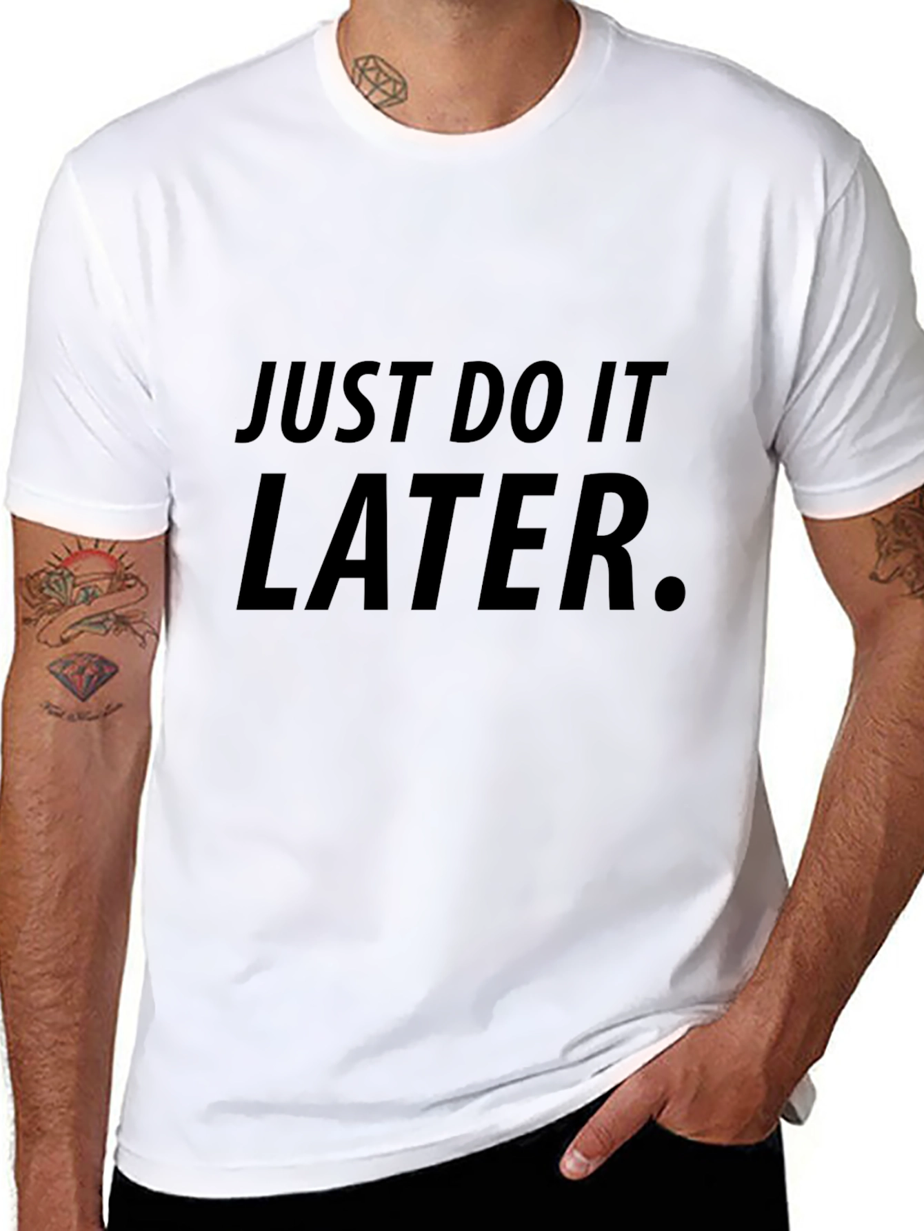 Just Do It Later - Funny Mens T-Shirt