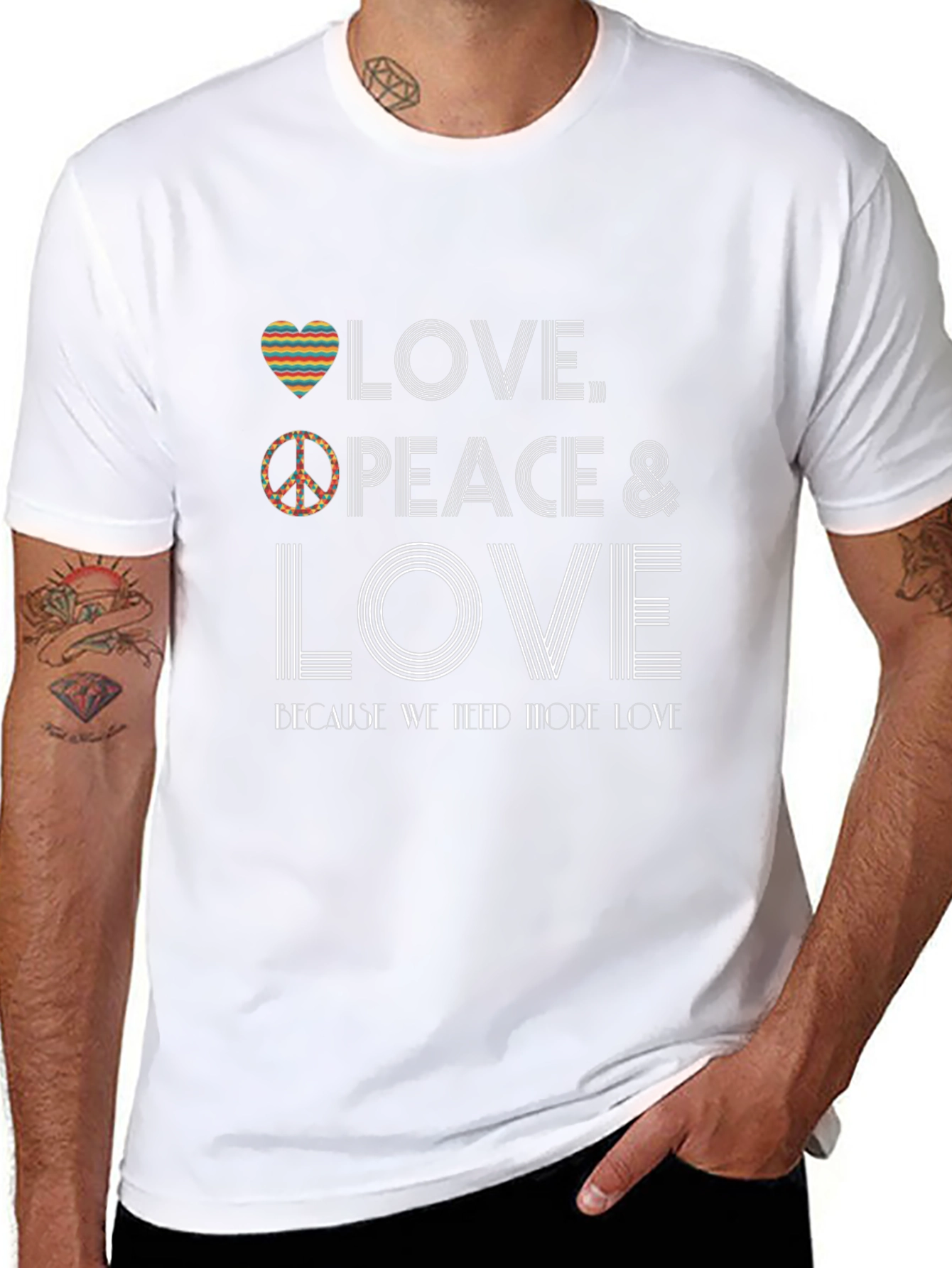 Love Peace Graphic Tee - Soft Cotton Blend