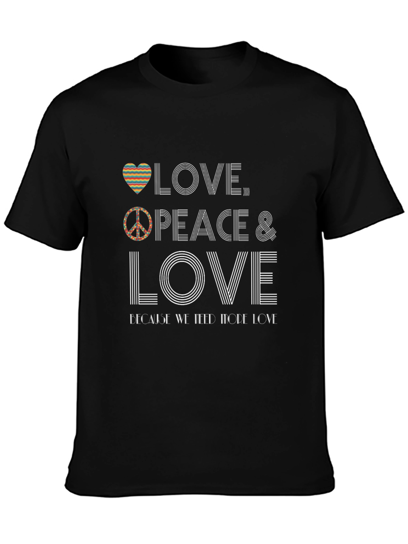 Love Peace Graphic Tee - Soft Cotton Blend