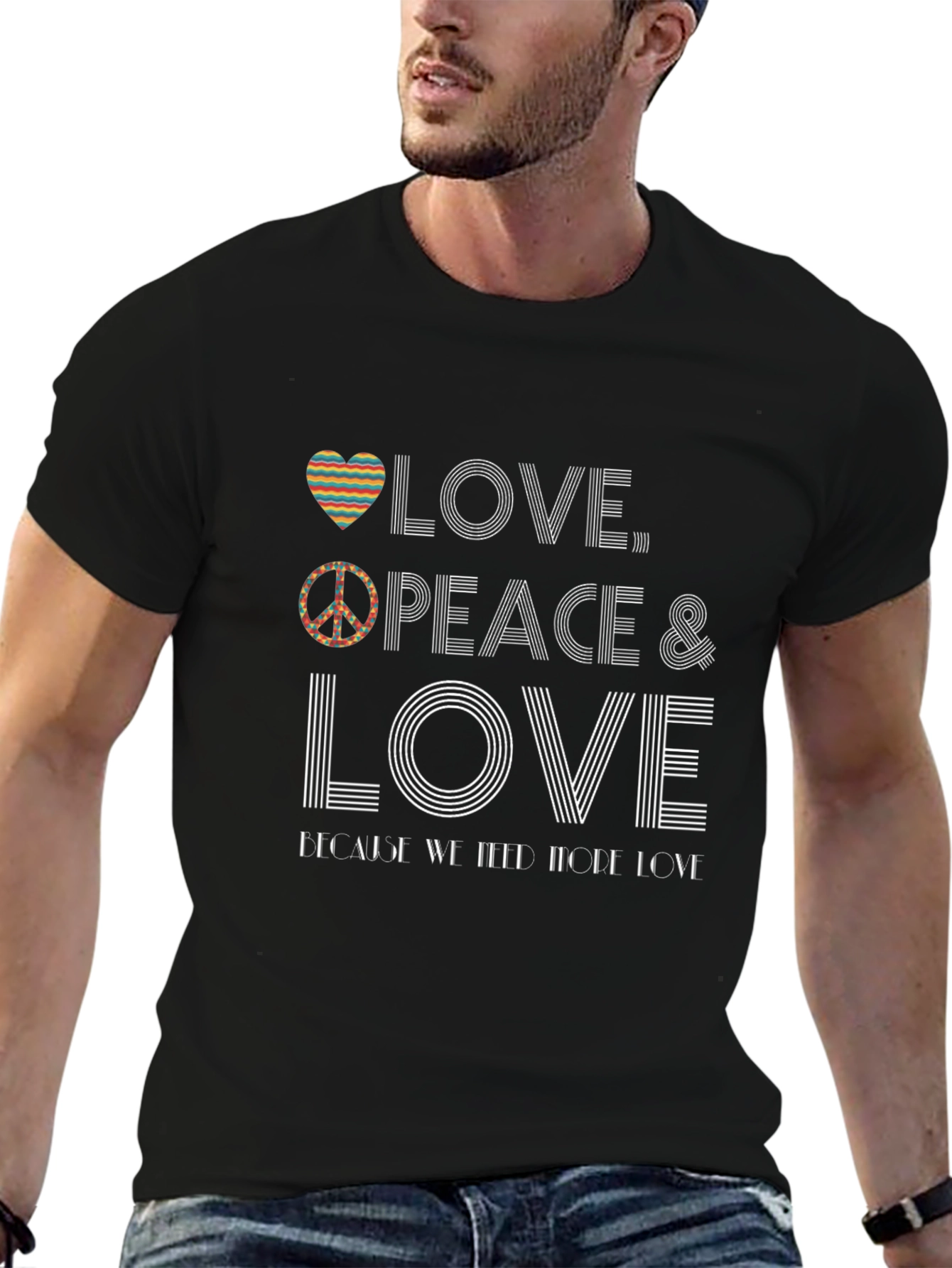 Love Peace Graphic Tee - Soft Cotton Blend