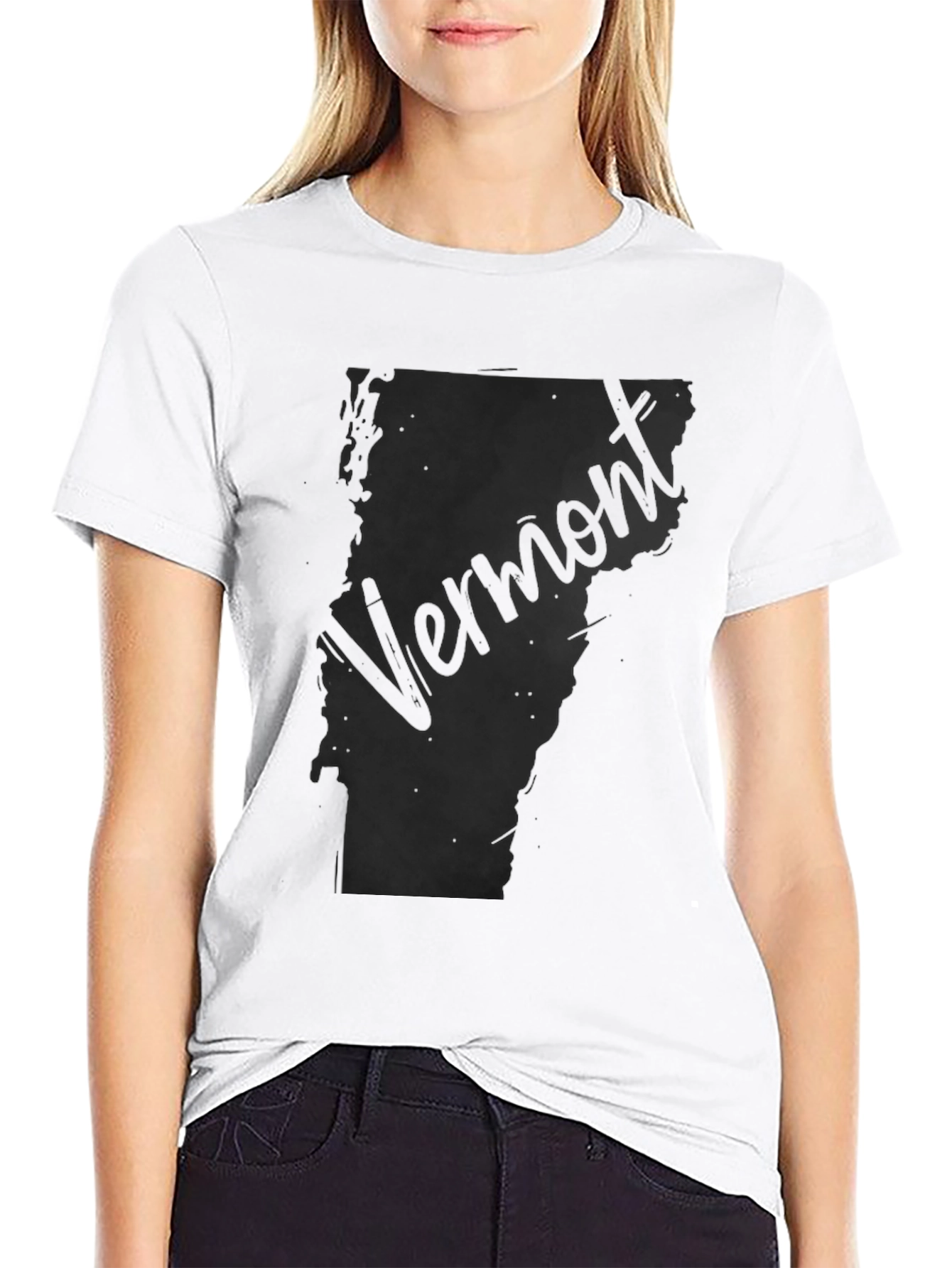 Vermont State Map Graphic T-Shirt
