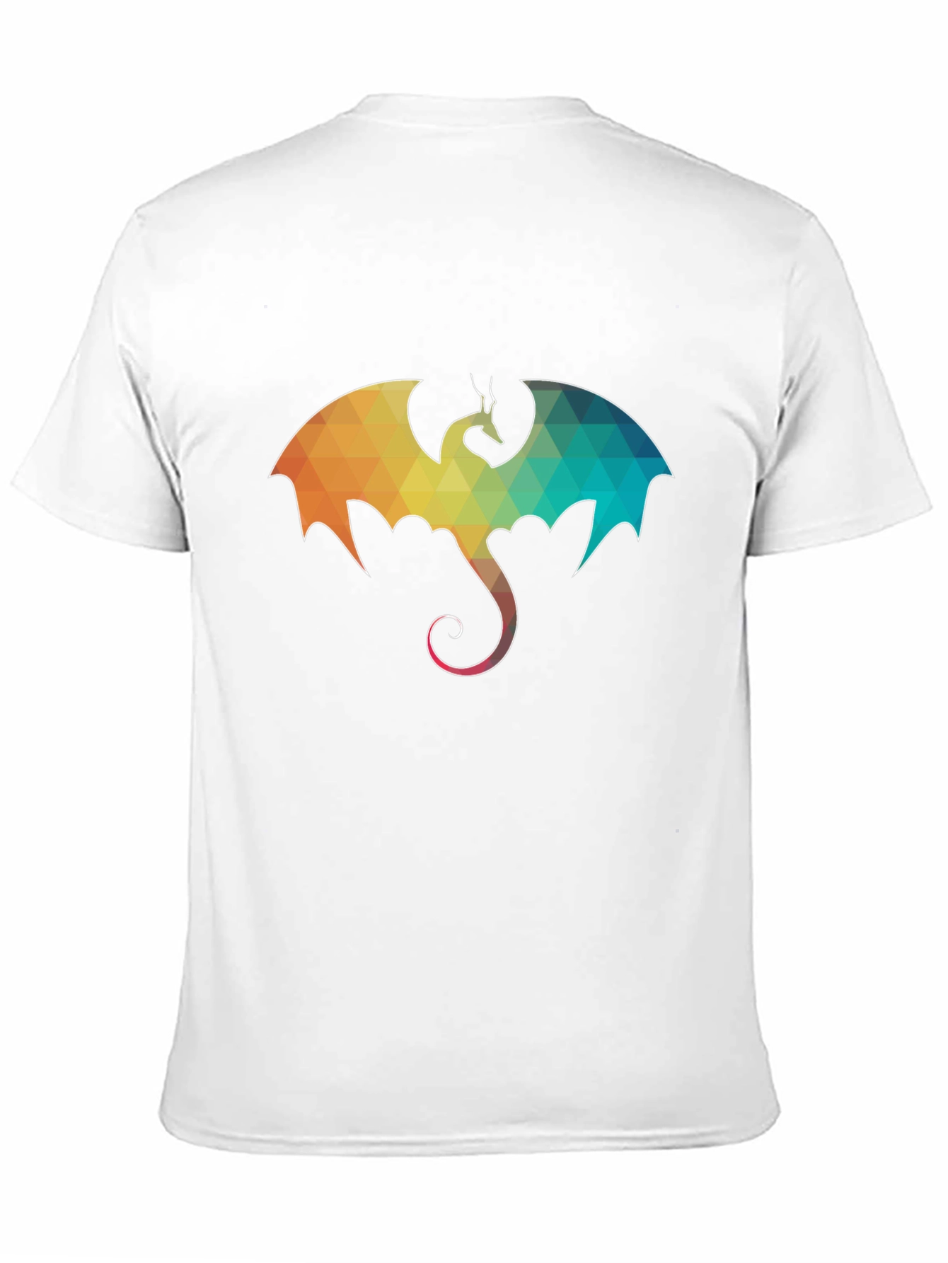 Geometric Dragon Graphic Tee - Mens Black T-Shirt