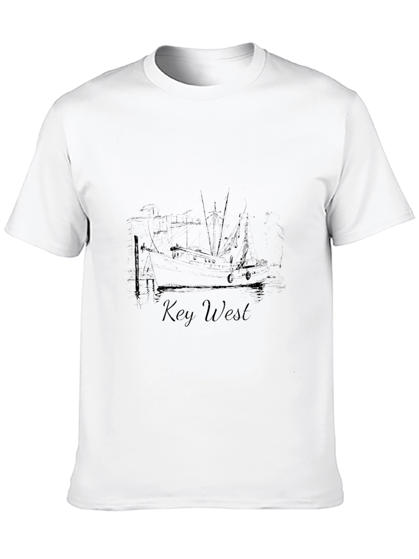 Key West Boat Graphic Tee - Black