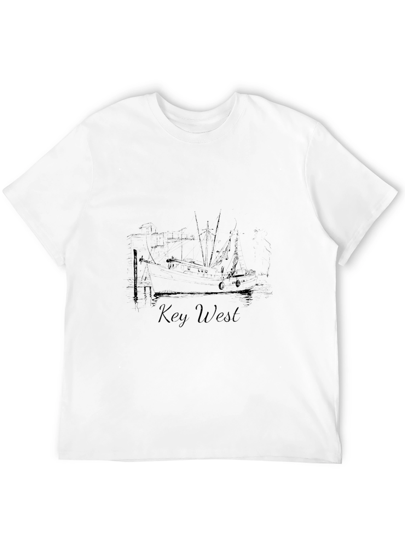 Key West Boat Graphic Tee - Black