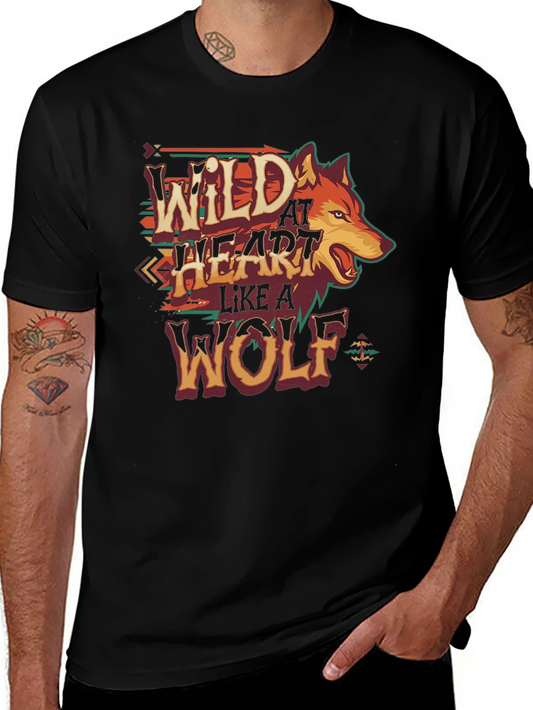 Wild at Heart Wolf Graphic T-Shirt