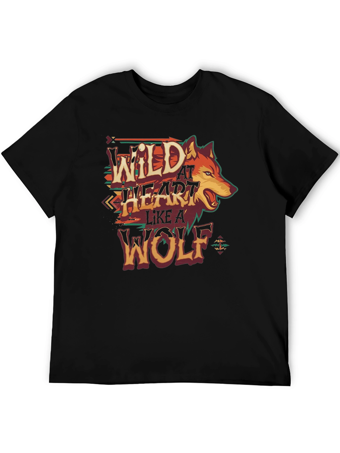 Wild at Heart Wolf Graphic T-Shirt