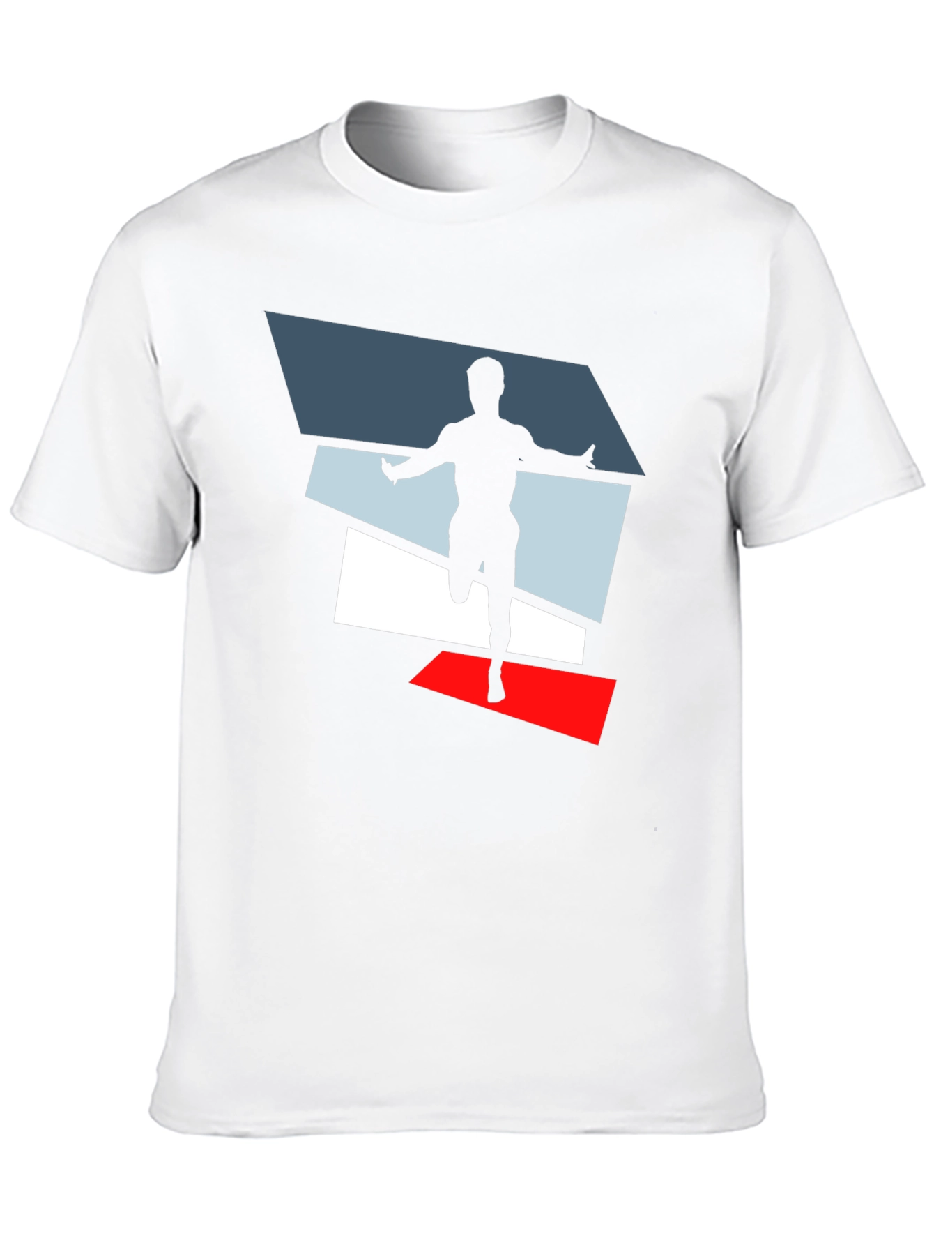 Mens Black Graphic Tee - Runner Design