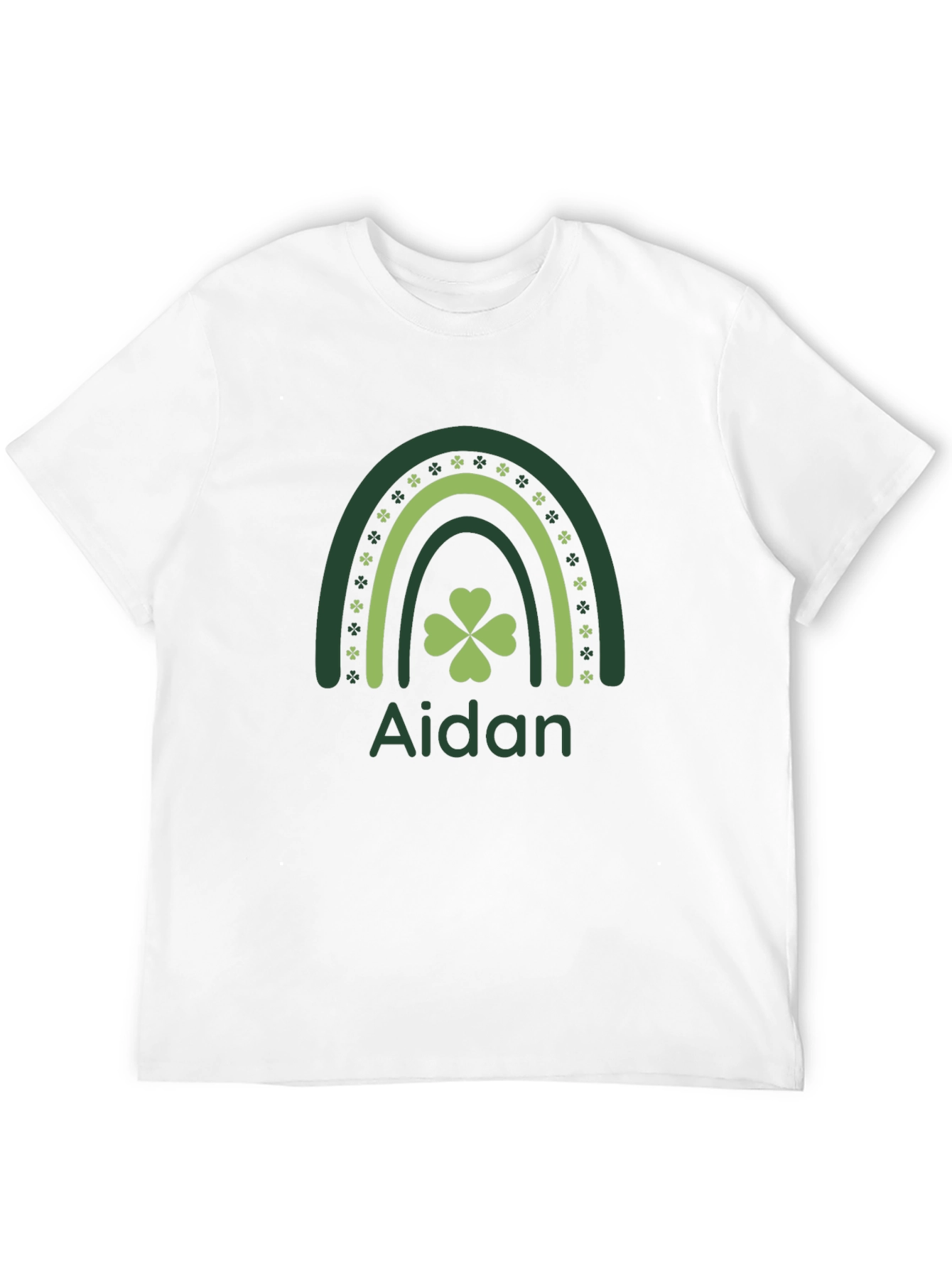 Aidan St. Patricks Day Rainbow Shamrock T-Shirt