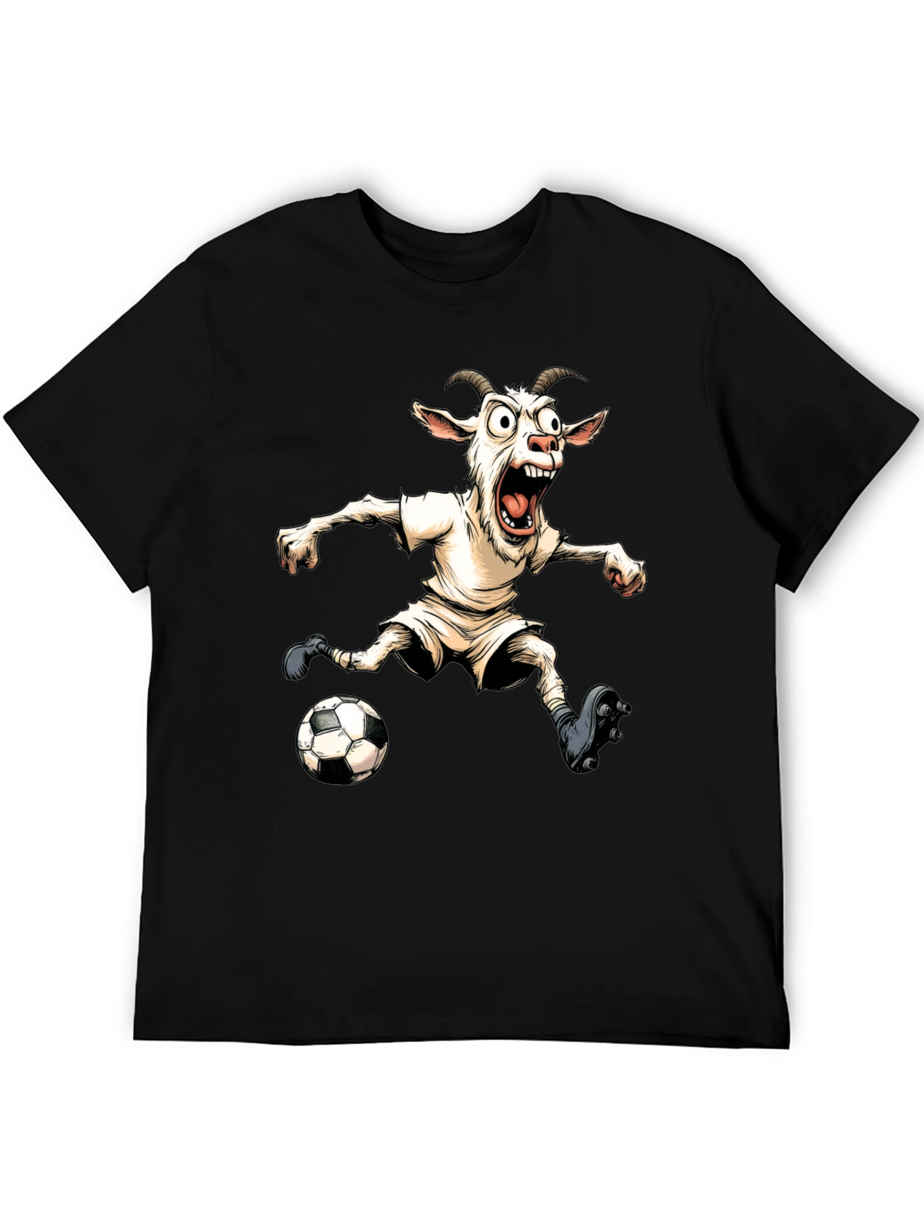 Goat Soccer Player Graphic T-Shirt
