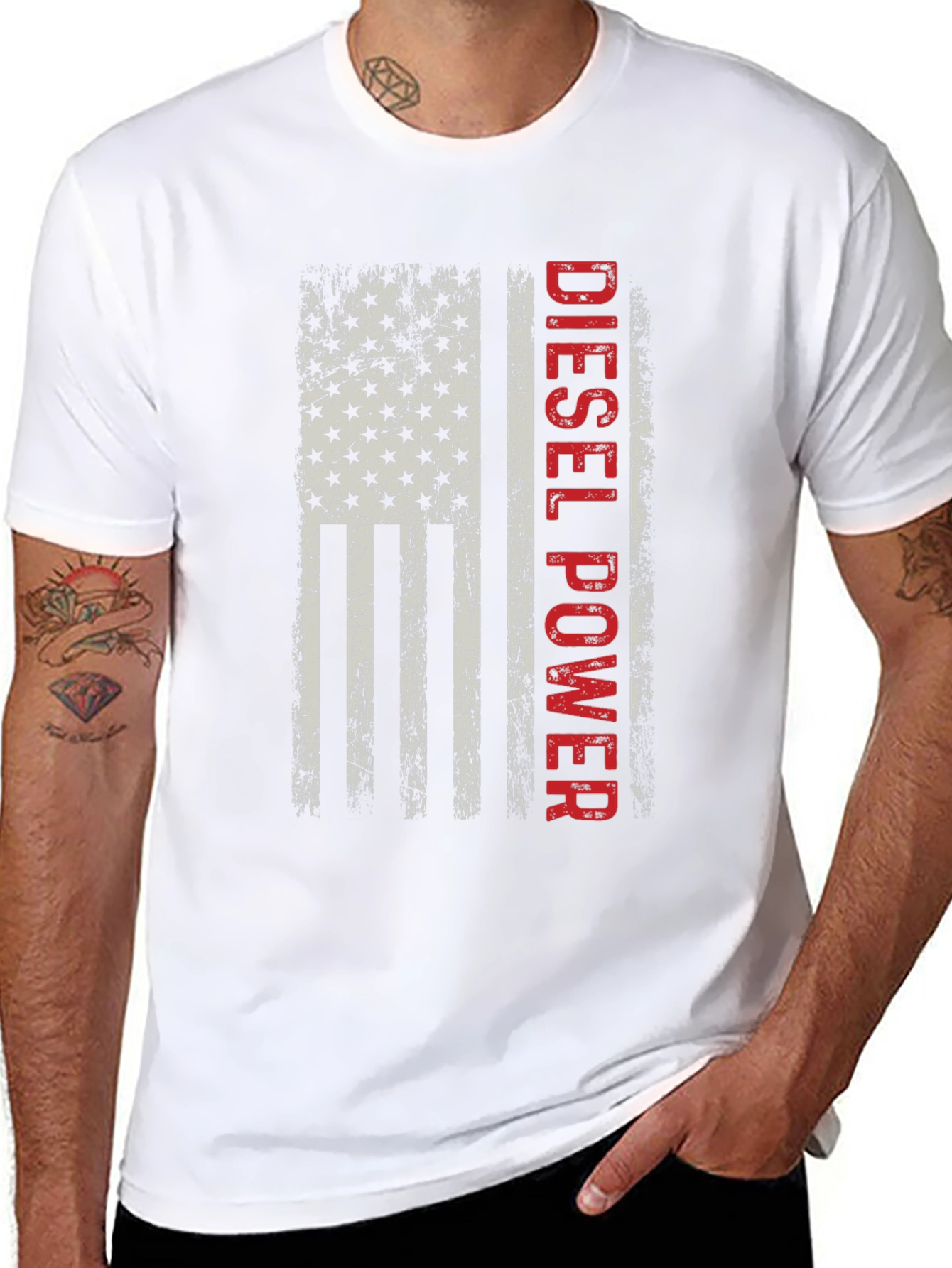 Diesel Power American Flag Graphic Tee