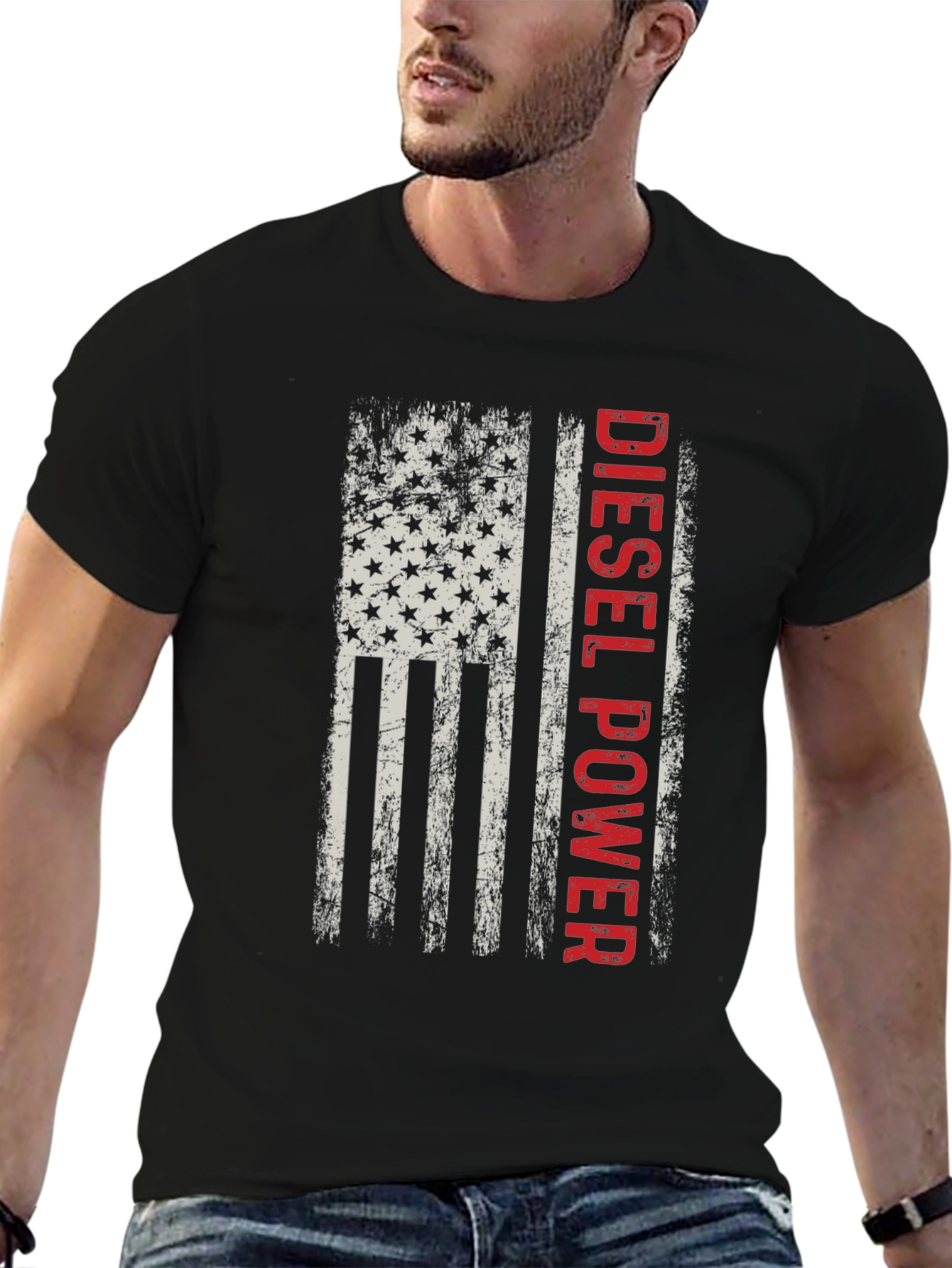 Diesel Power American Flag Graphic Tee