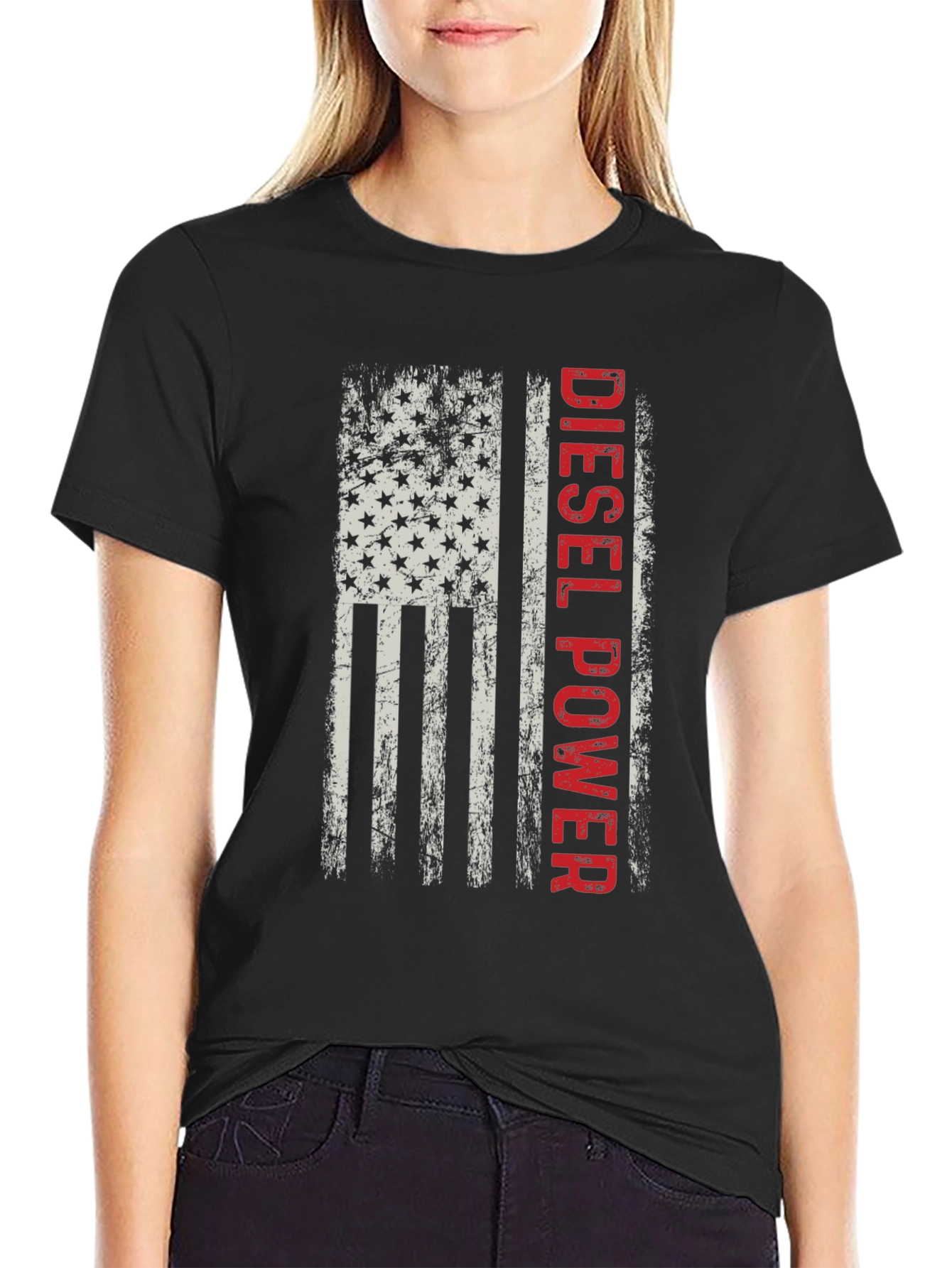 Diesel Power American Flag Graphic Tee