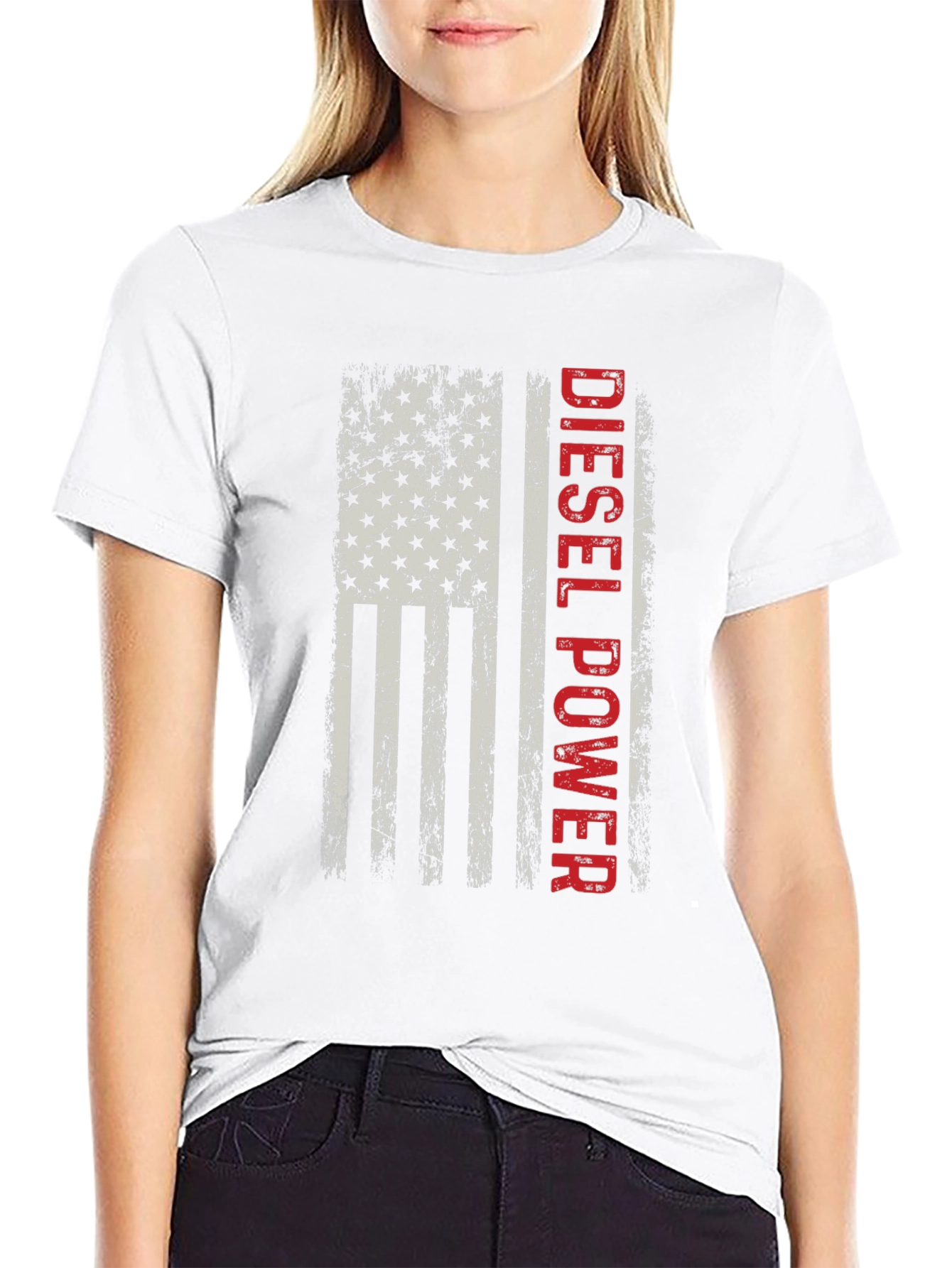Diesel Power American Flag Graphic Tee