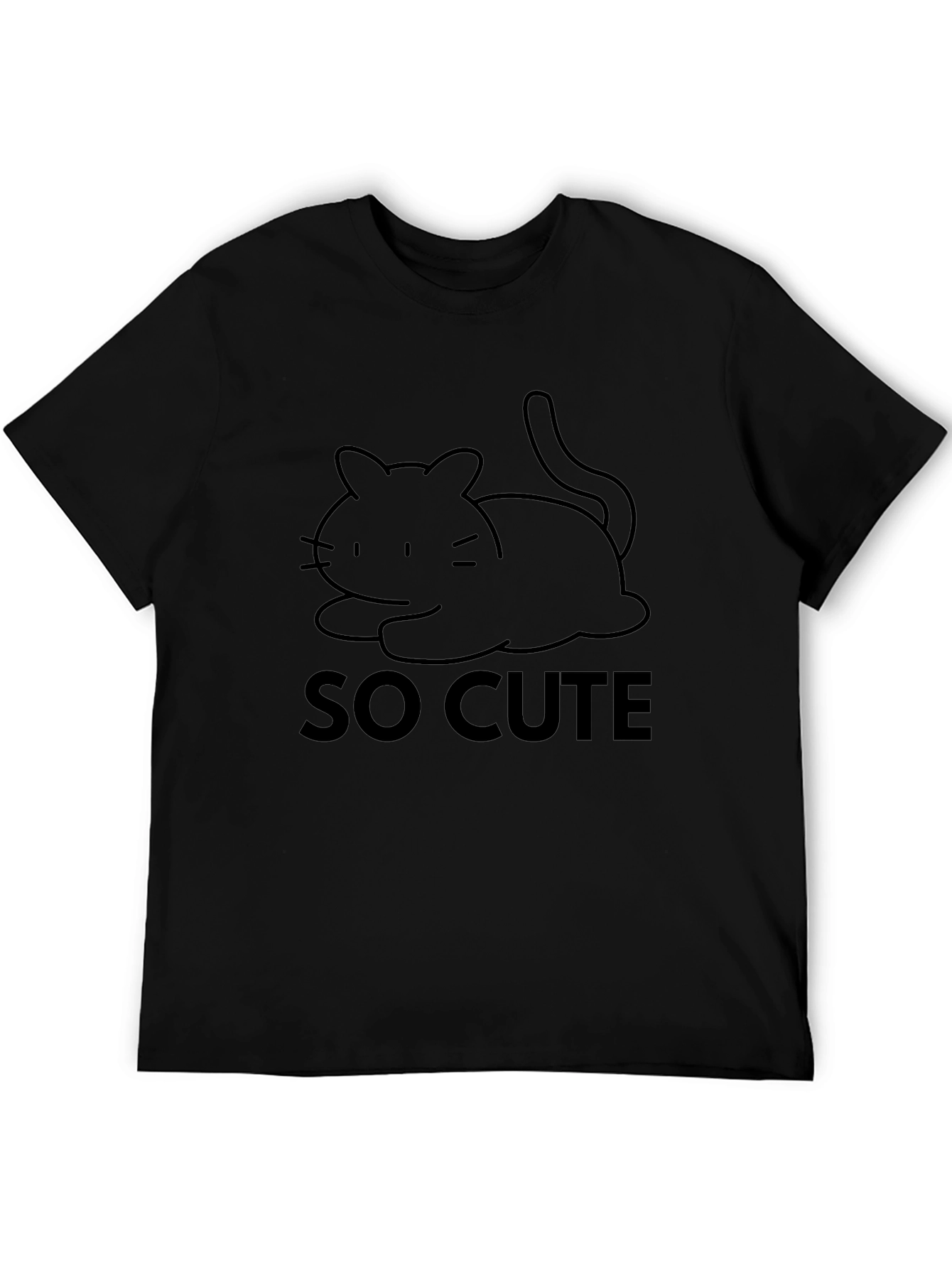 So Cute Black Cat Graphic Tee - Unisex