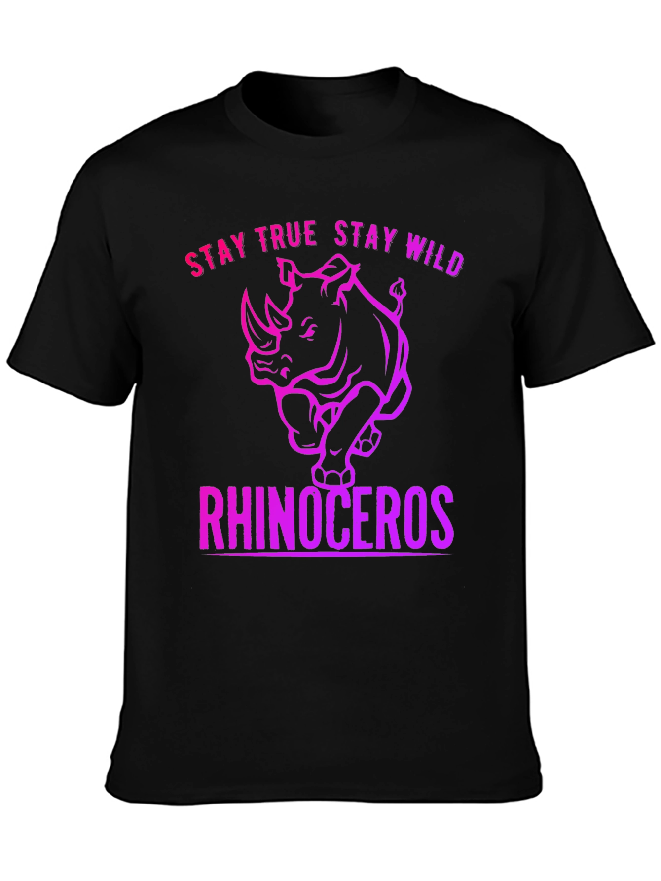 Stay True Stay Wild Rhinoceros T-Shirt