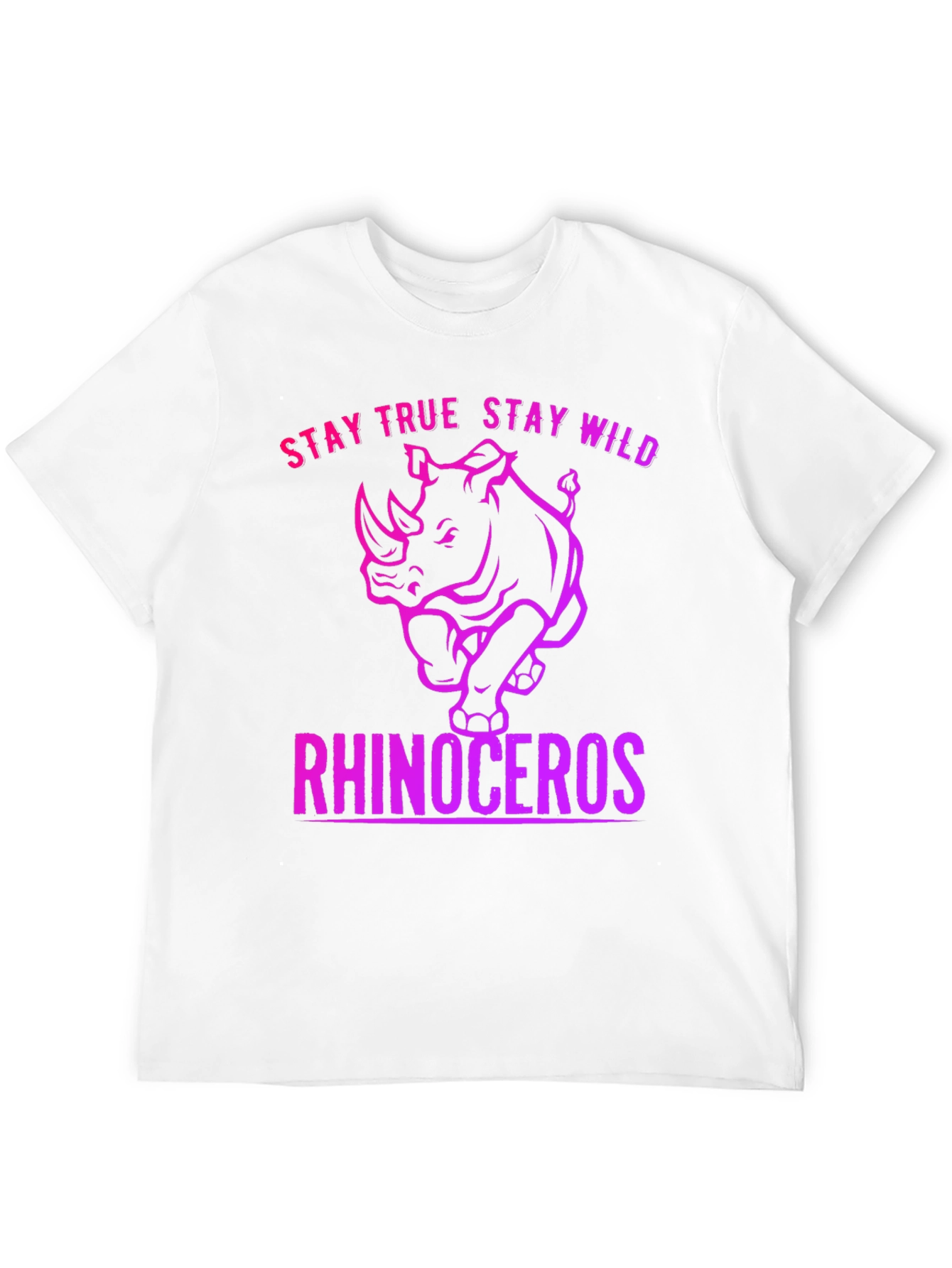 Stay True Stay Wild Rhinoceros T-Shirt