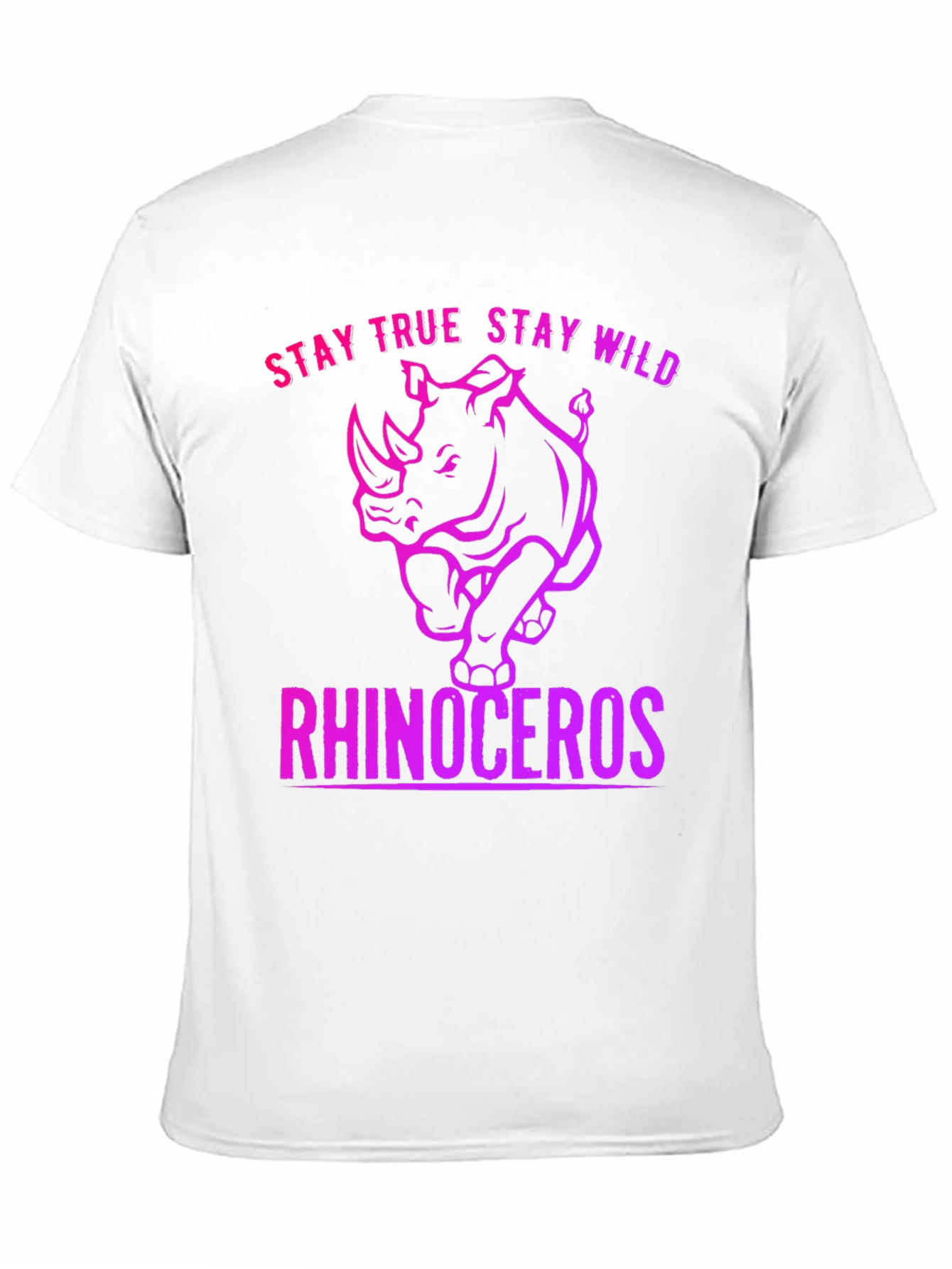 Stay True Stay Wild Rhinoceros T-Shirt