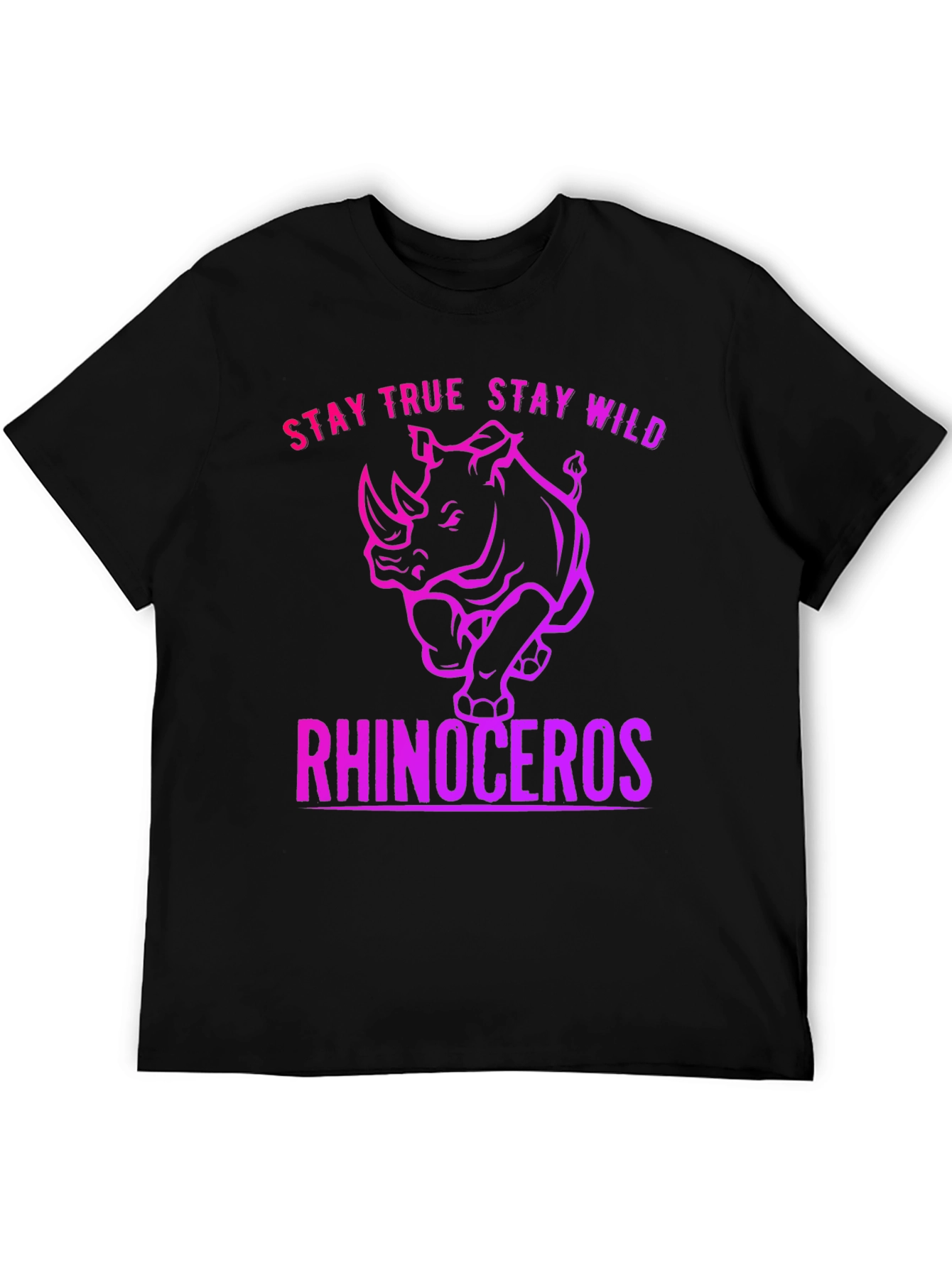 Stay True Stay Wild Rhinoceros T-Shirt