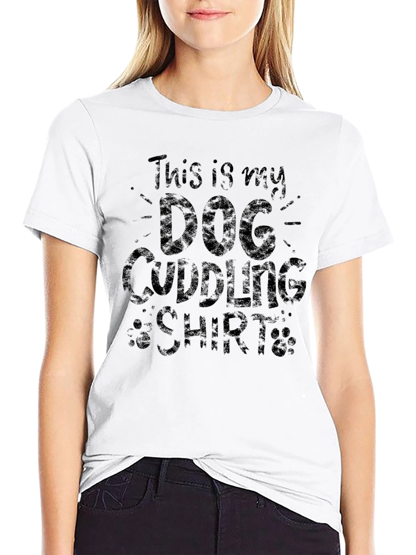 Dog Cuddling Shirt - Mens Graphic Tee