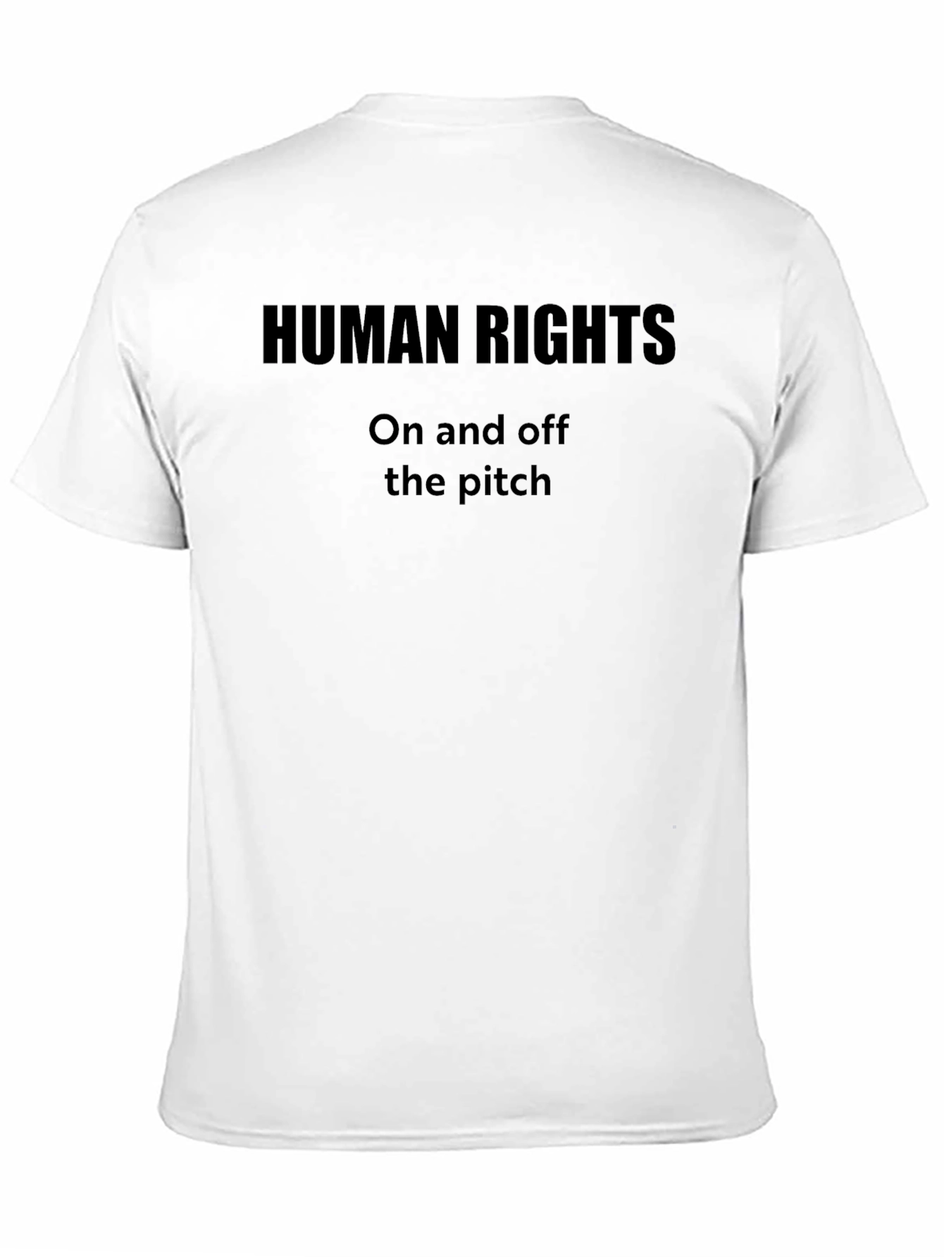 Human Rights On and Off the Pitch Black Tee