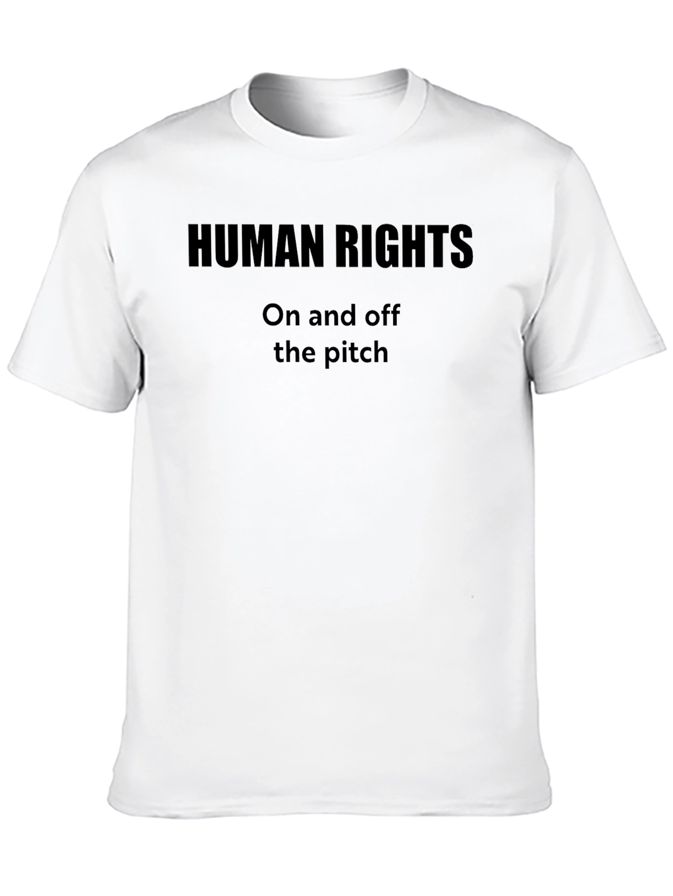 Human Rights On and Off the Pitch Black Tee