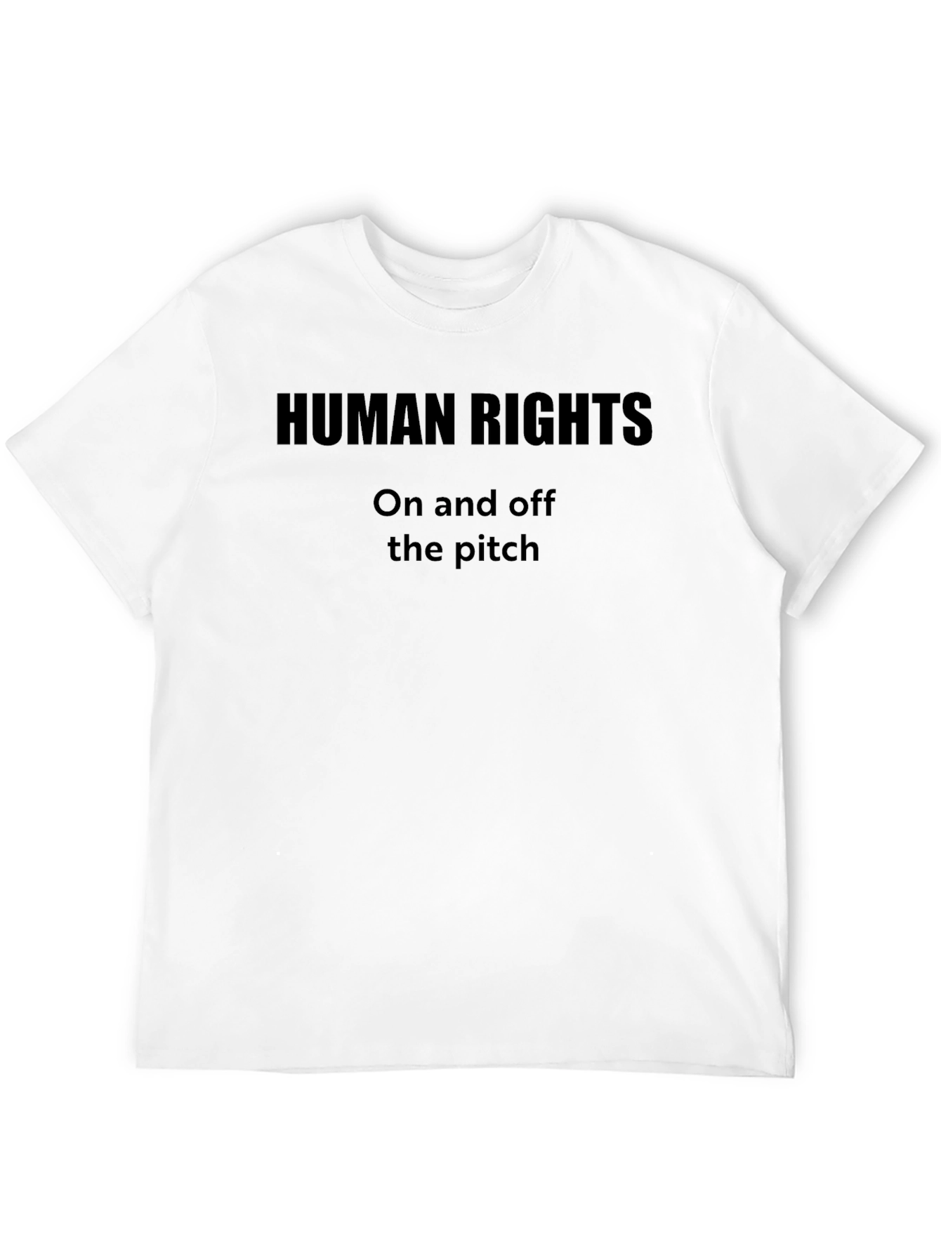 Human Rights On and Off the Pitch Black Tee