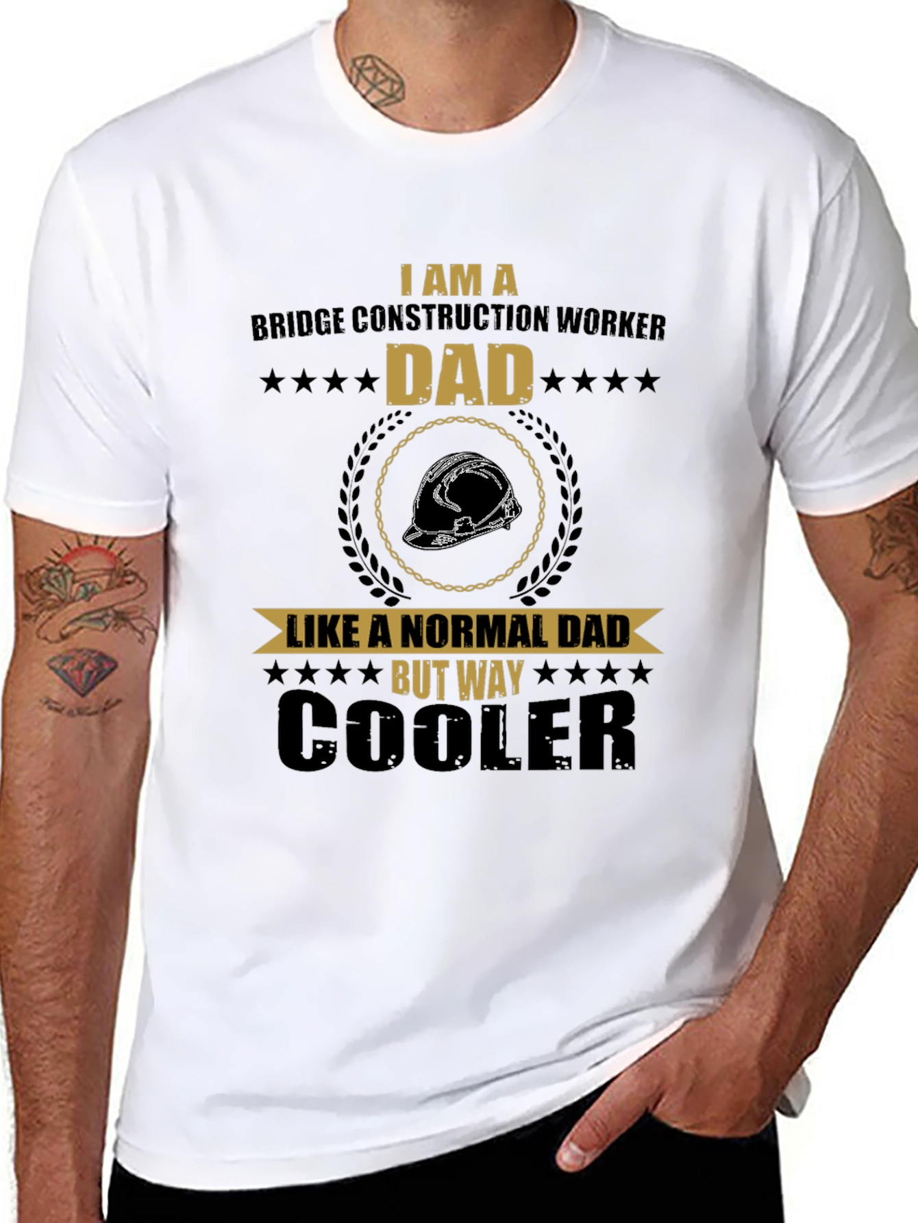 Bridge Construction Worker Dad T-Shirt