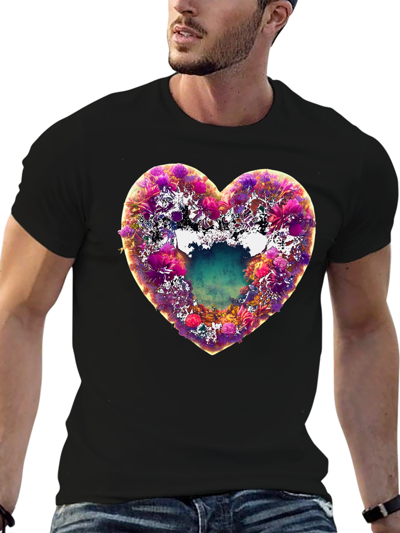 Floral Heart Graphic Tee