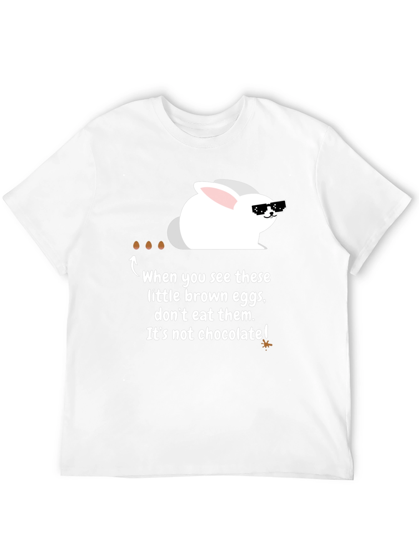 Funny Easter Bunny T-Shirt - Chocolate Egg Warning