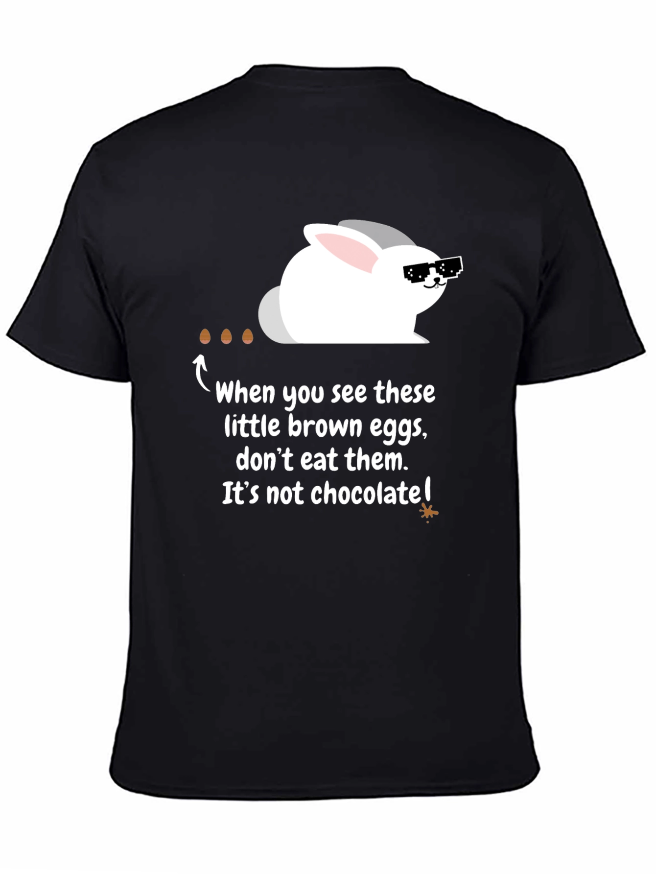 Funny Easter Bunny T-Shirt - Chocolate Egg Warning