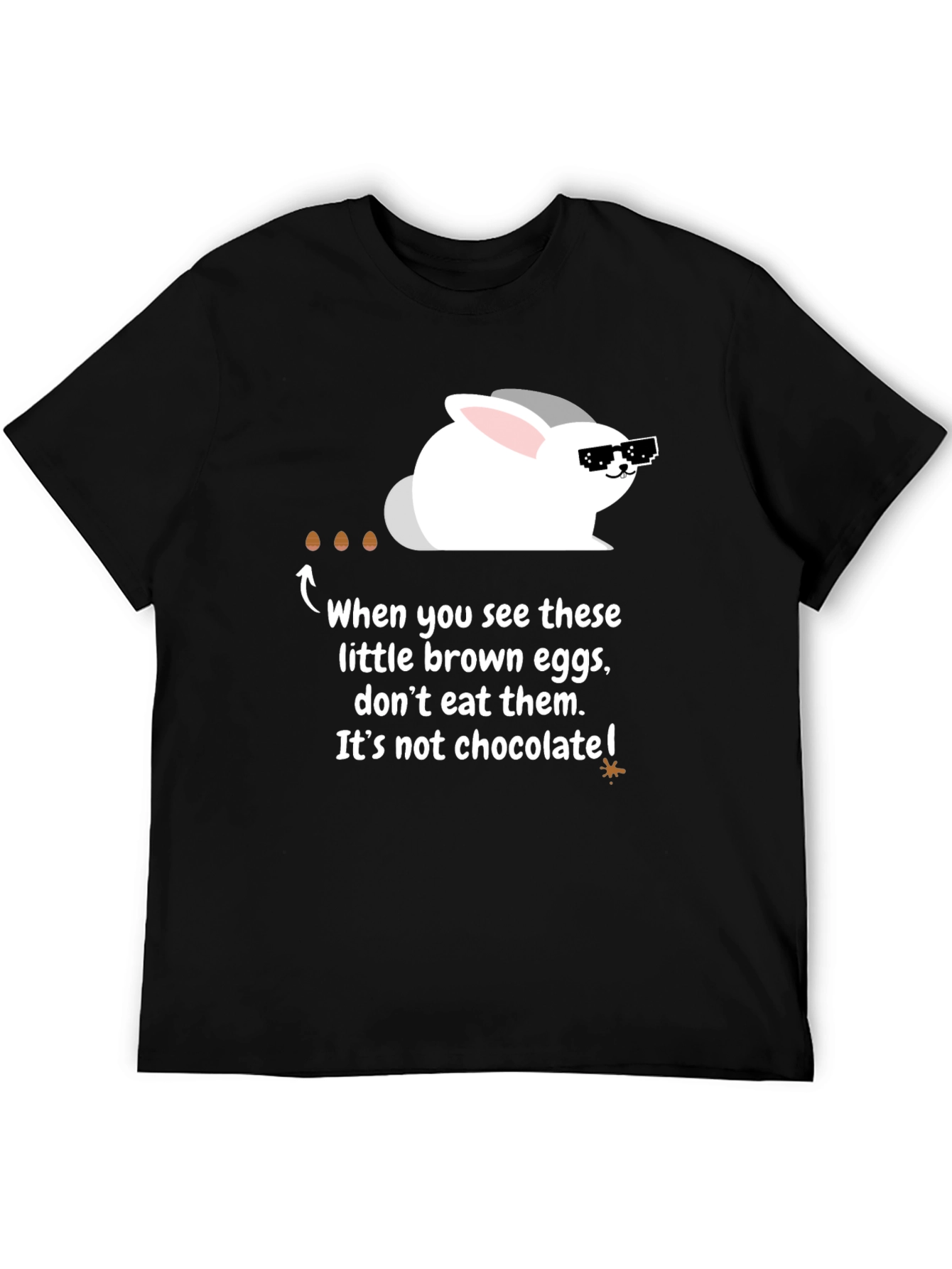 Funny Easter Bunny T-Shirt - Chocolate Egg Warning