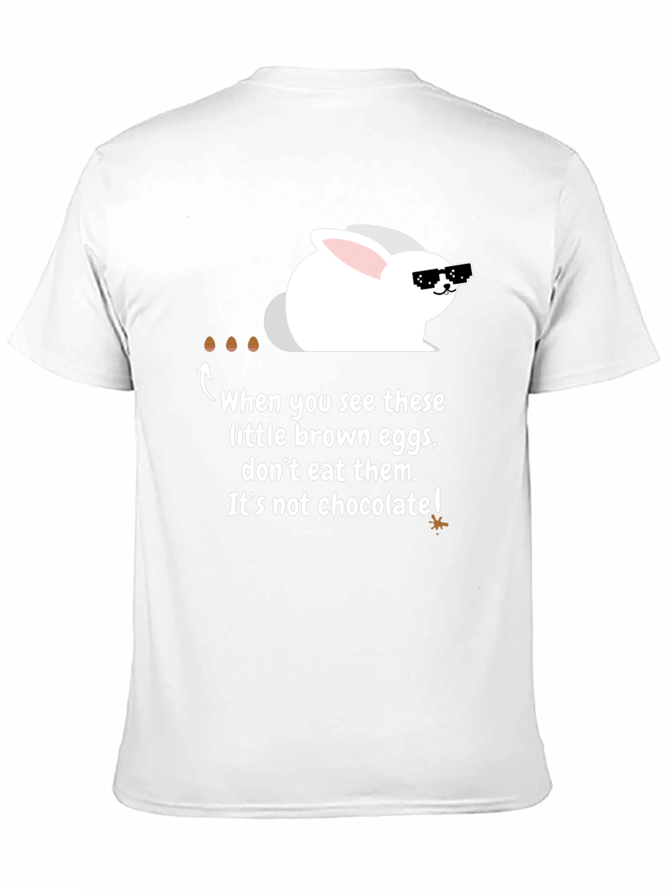 Funny Easter Bunny T-Shirt - Chocolate Egg Warning