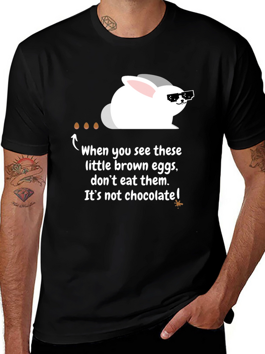 Funny Easter Bunny T-Shirt - Chocolate Egg Warning