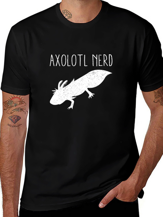 Axolotl Nerd Black T-Shirt
