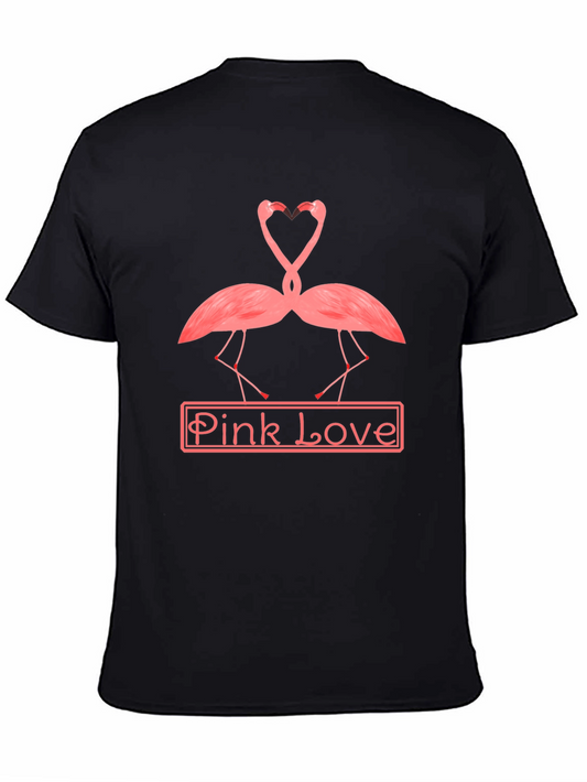 Pink Love Flamingo Graphic Tee