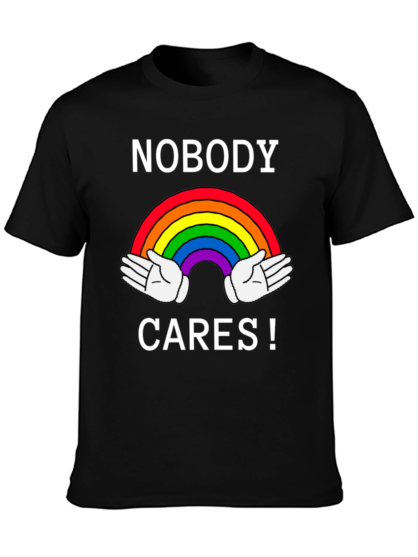 Nobody Cares Rainbow Graphic Tee