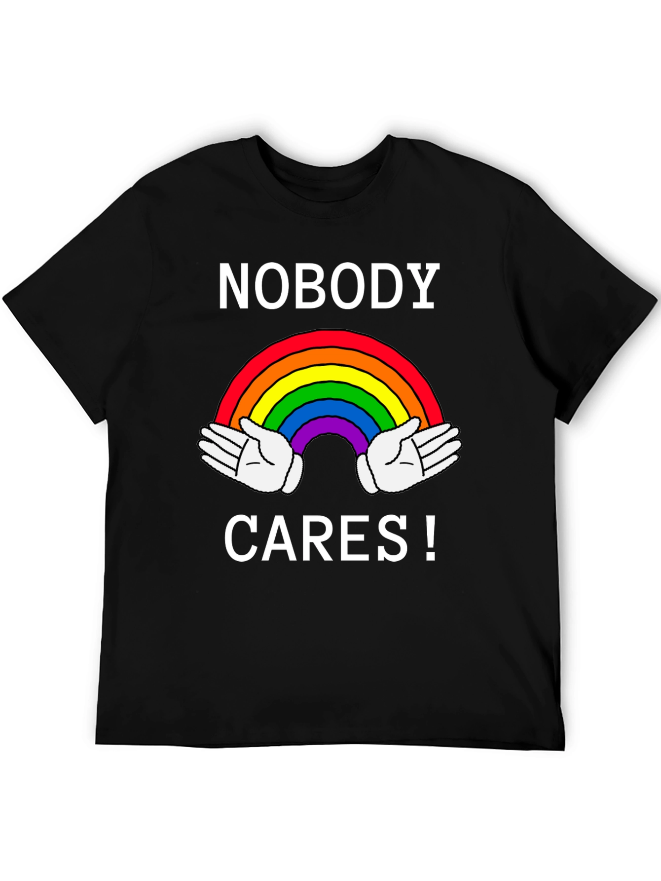 Nobody Cares Rainbow Graphic Tee