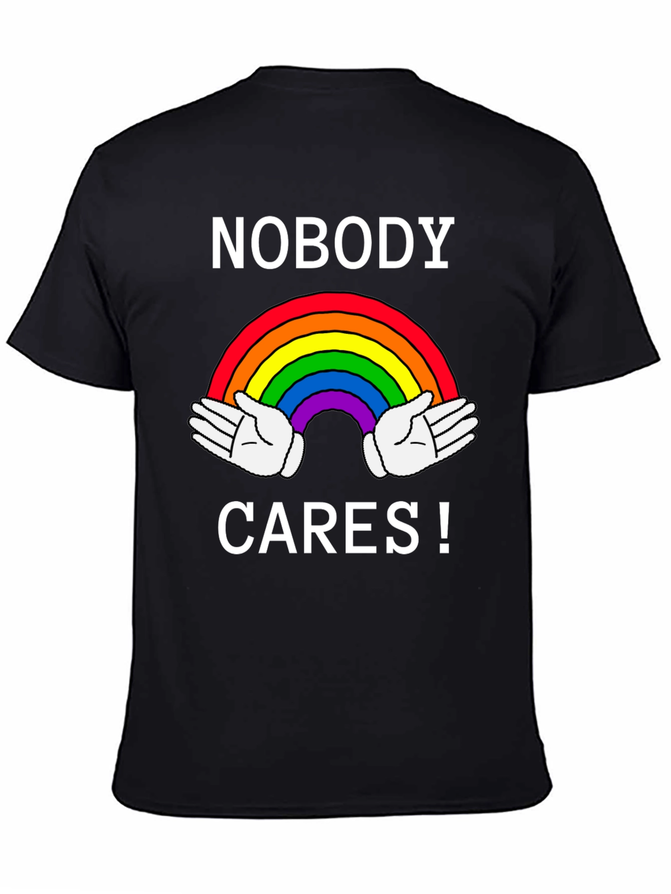 Nobody Cares Rainbow Graphic Tee