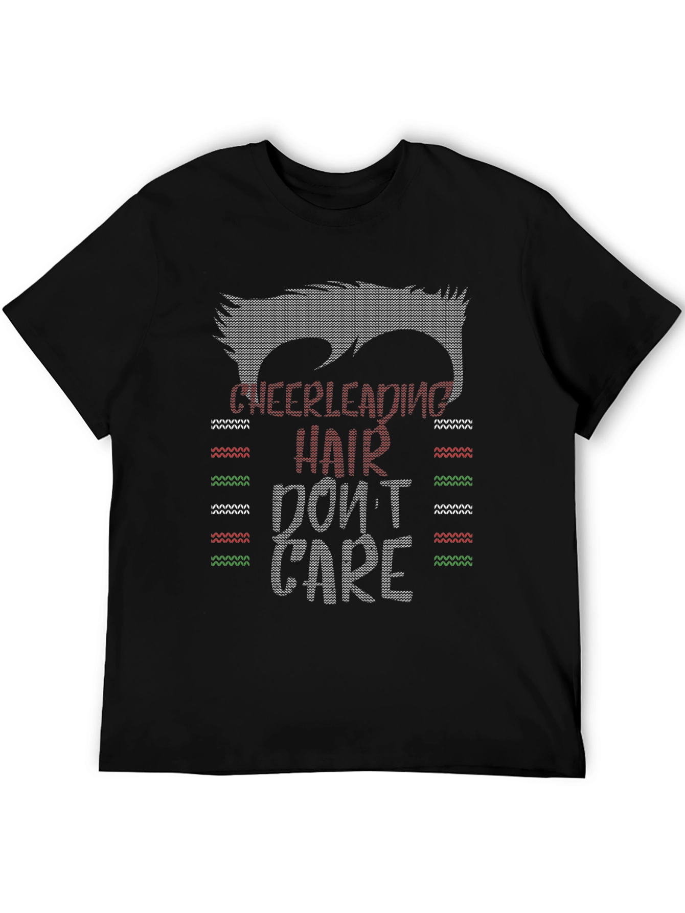 Cheerleading Hair Dont Care Black T-Shirt