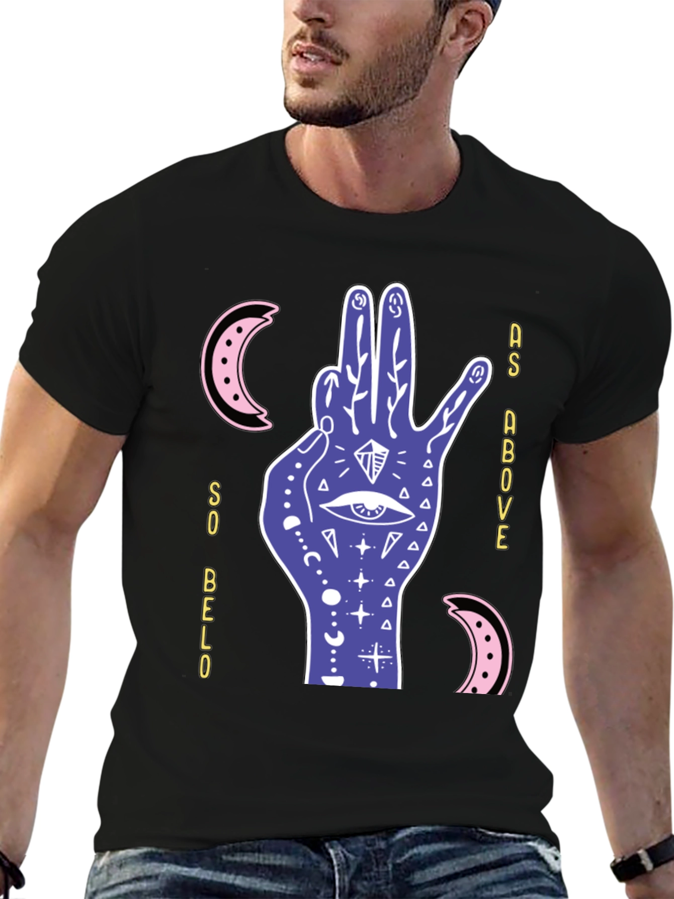 Mystic Hand Graphic T-Shirt - Occult Style