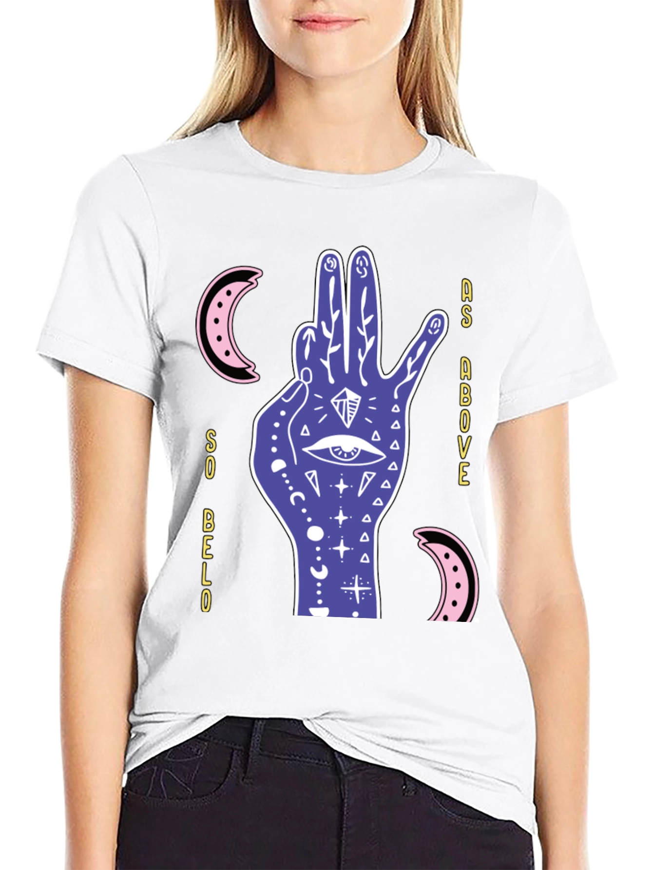 Mystic Hand Graphic T-Shirt - Occult Style
