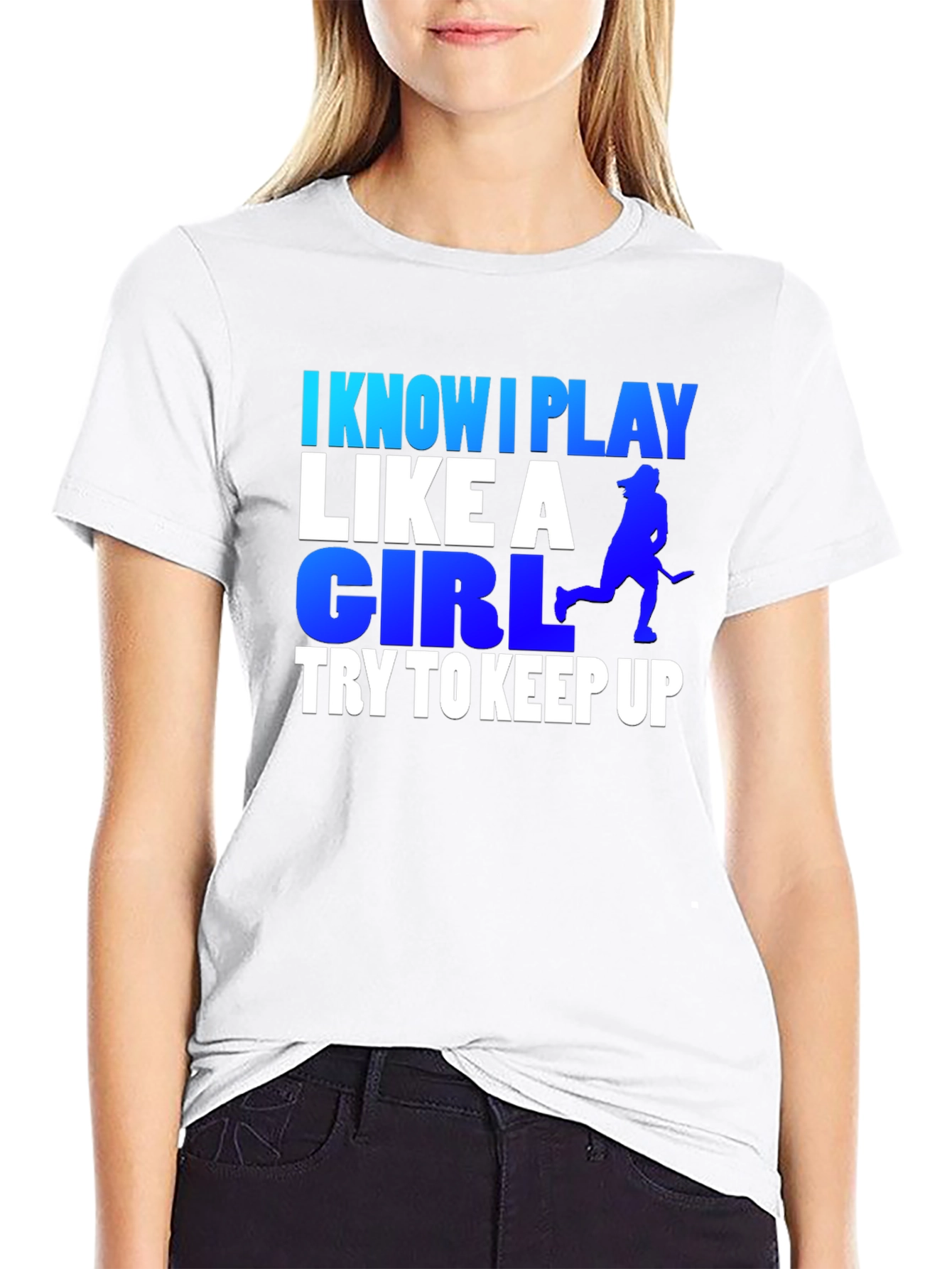 I Know I Play Like A Girl Hockey T-Shirt