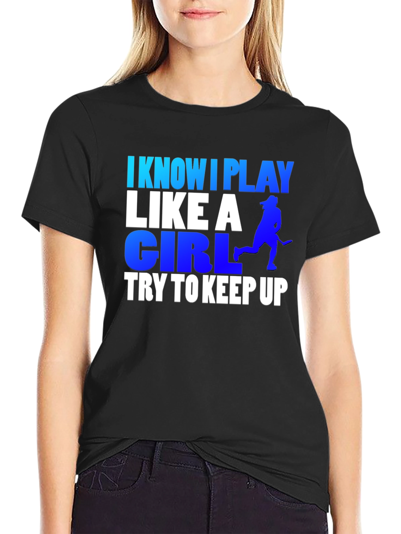 I Know I Play Like A Girl Hockey T-Shirt