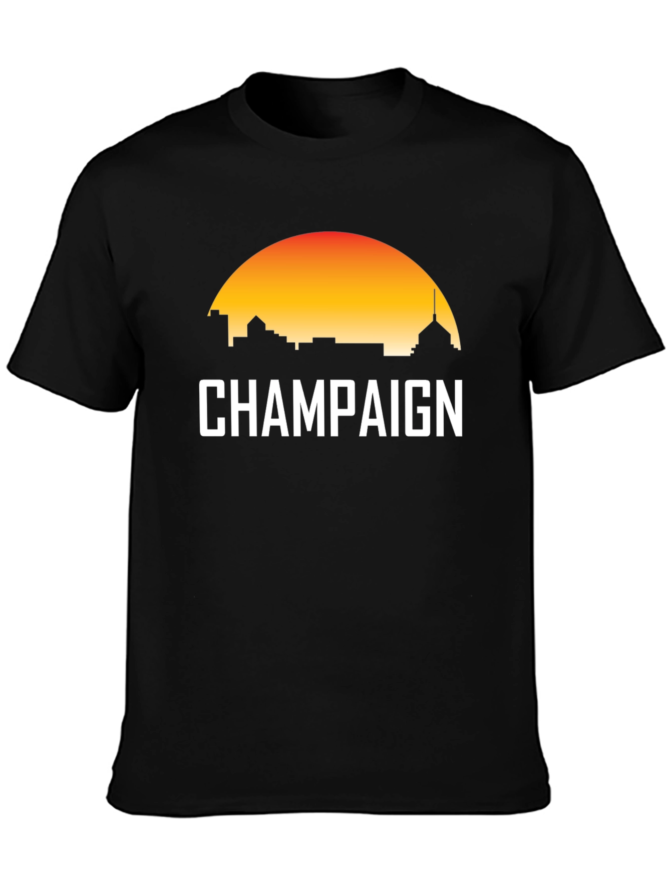 Champaign Sunset T-Shirt - City Skyline Tee