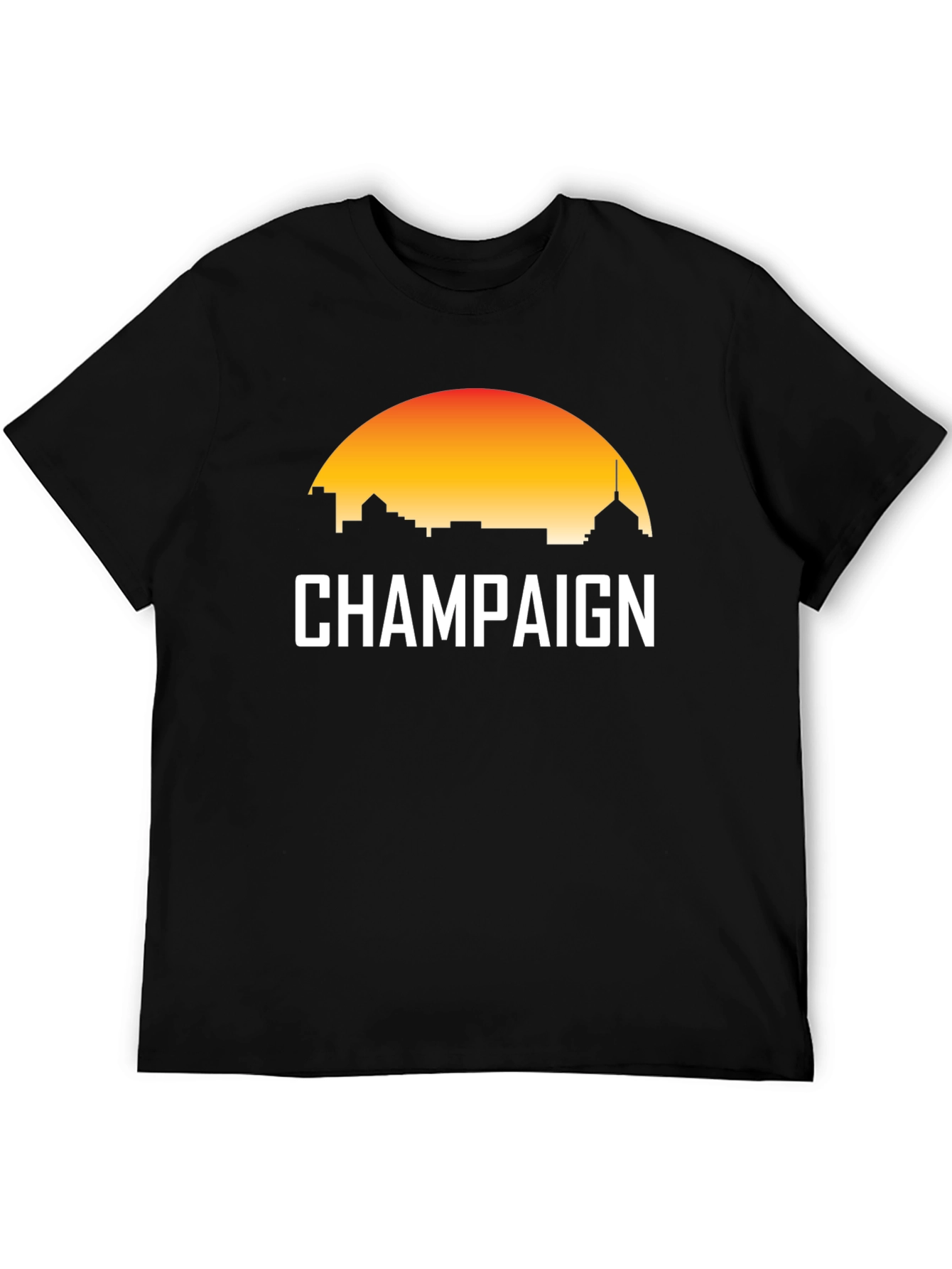 Champaign Sunset T-Shirt - City Skyline Tee